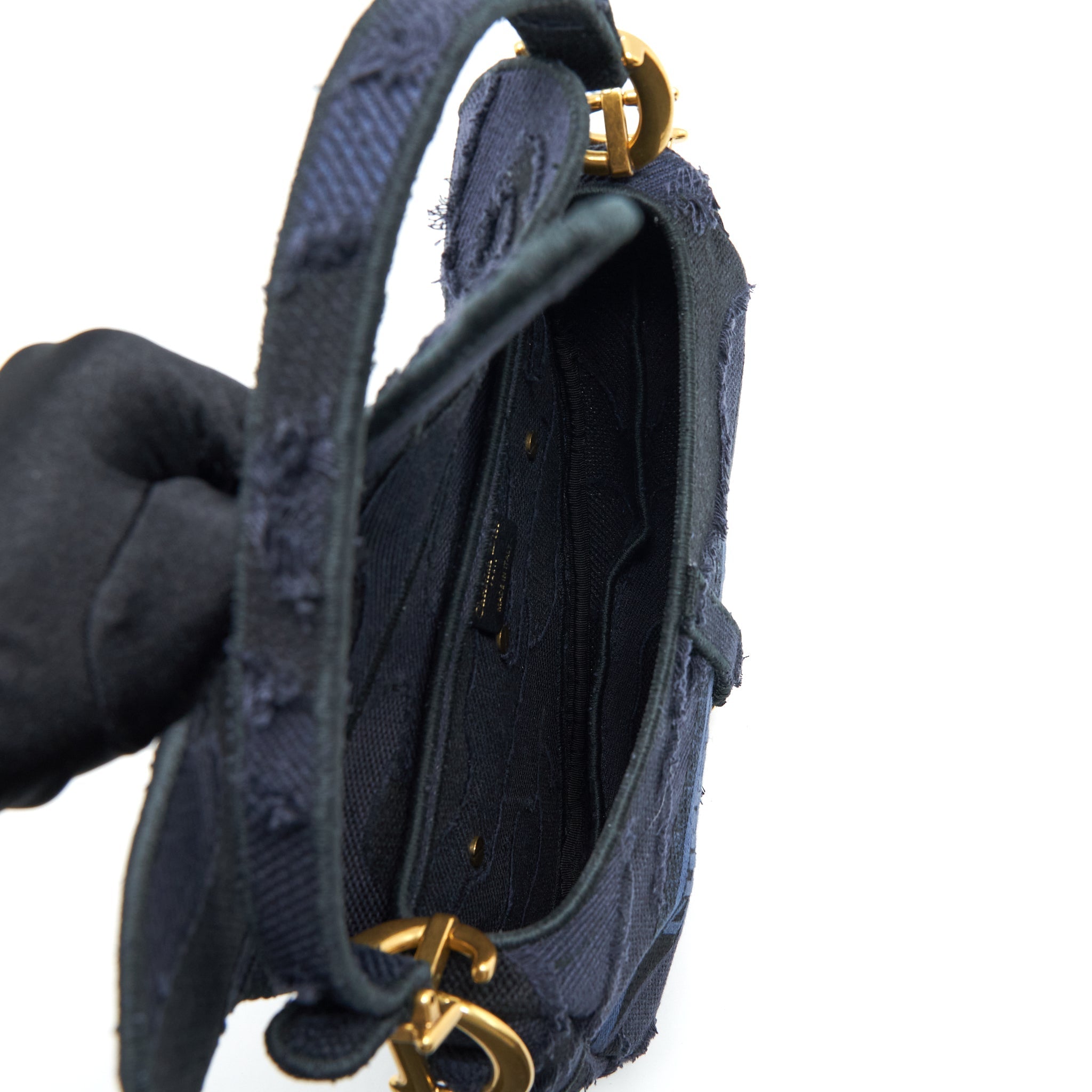 DIOR MEDIUM SADDLE BAG LIMITED EDITION NAVY GHW