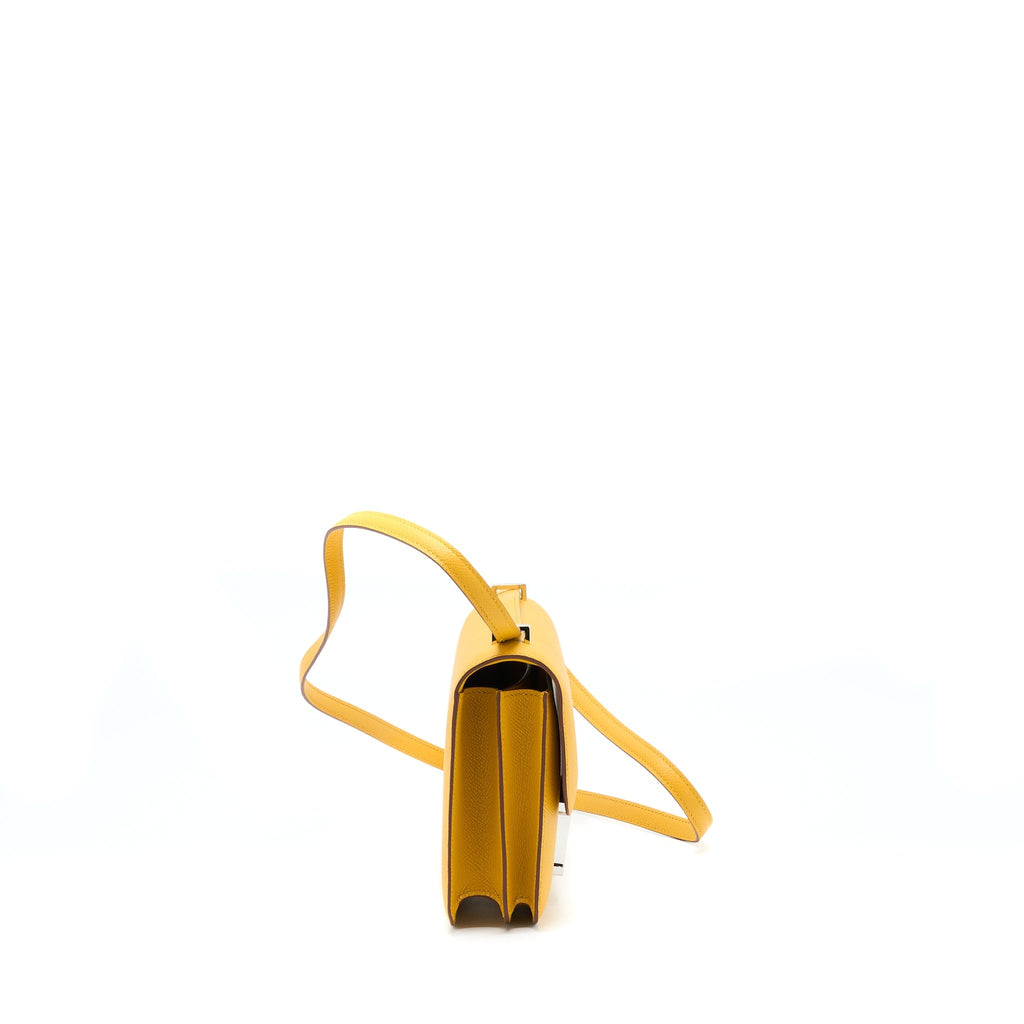 HERMES MINI CONSTANCE EPSOM 9D AMBER YELLOW SHW