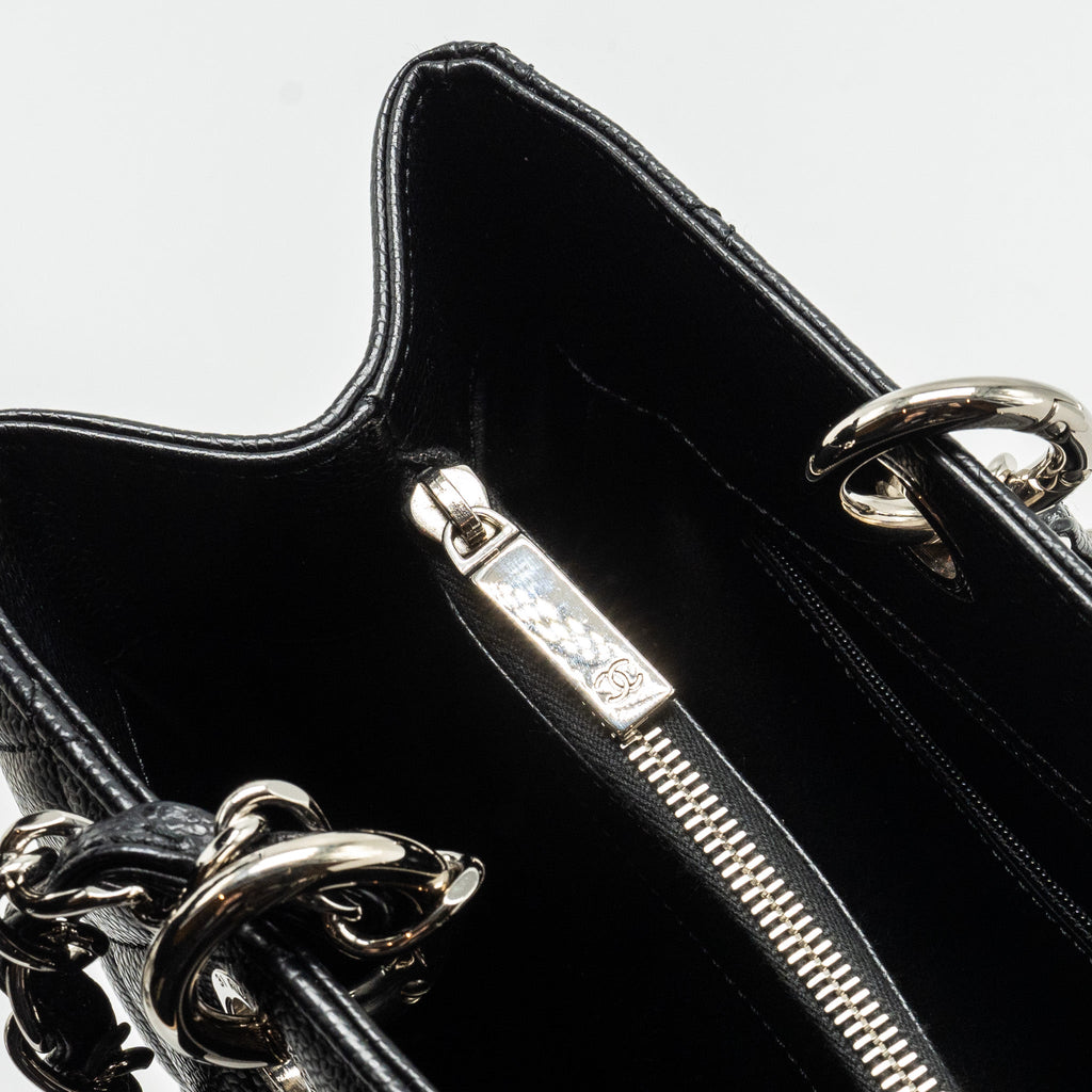 CHANEL GRAND SHOPPING TOTE BAG CAVIAR BLACK SHW