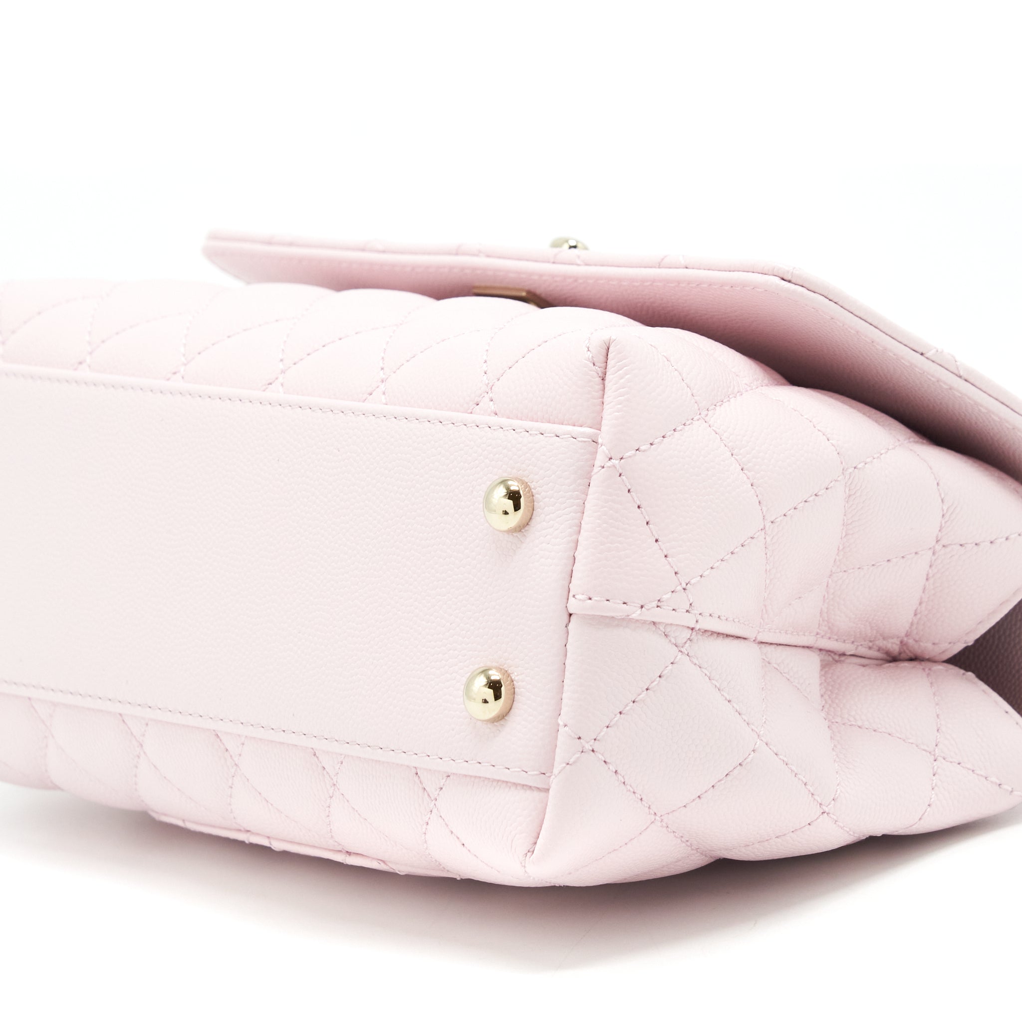 CHANEL 22P SMALL COCO HANDLE CAVIAR LIGHT PINK LGHW (MICROCHIP)