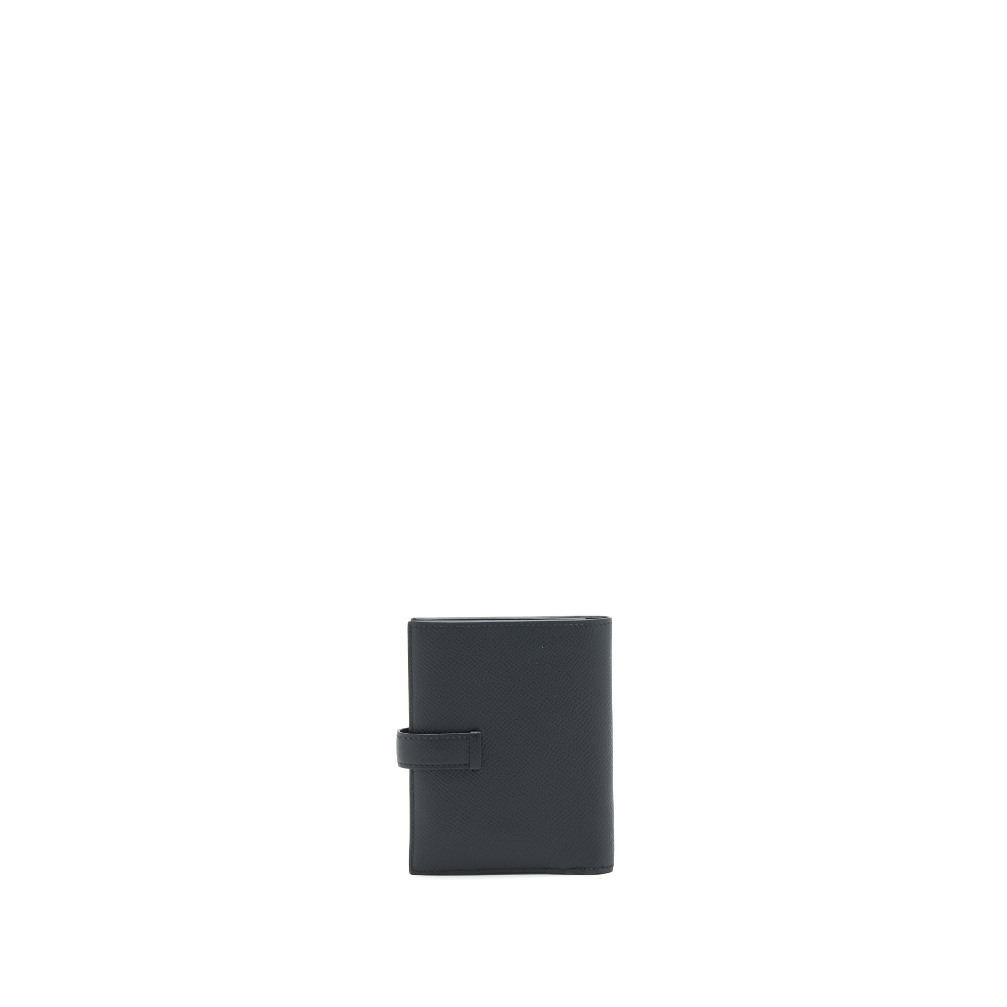 HERMES BEARN COMPACT WALLET BLACK GHW