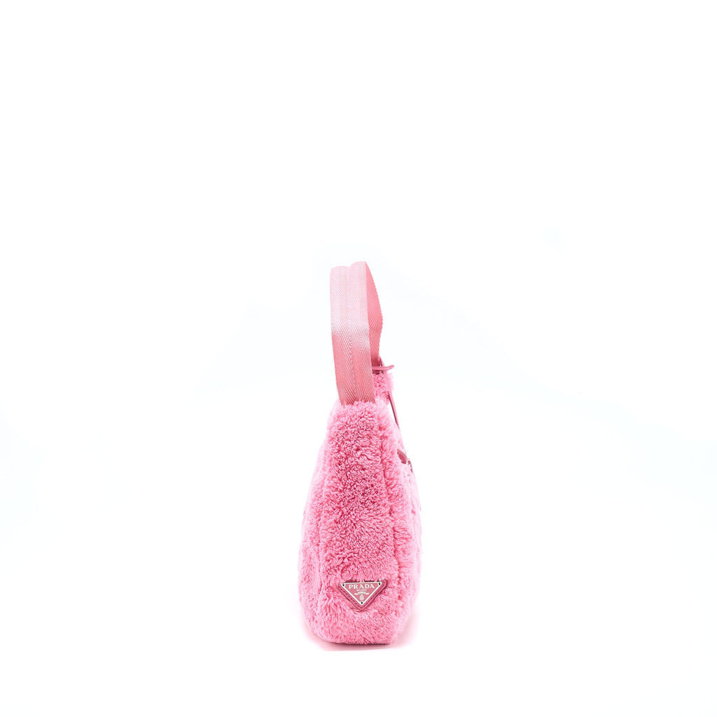 PRADA REEDITION 2000 TERRY MINI BAG PINK