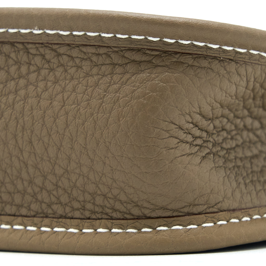 HERMES MINI EVELYN CLEMENCE ETOUPE/BLUE INDIGO GHW