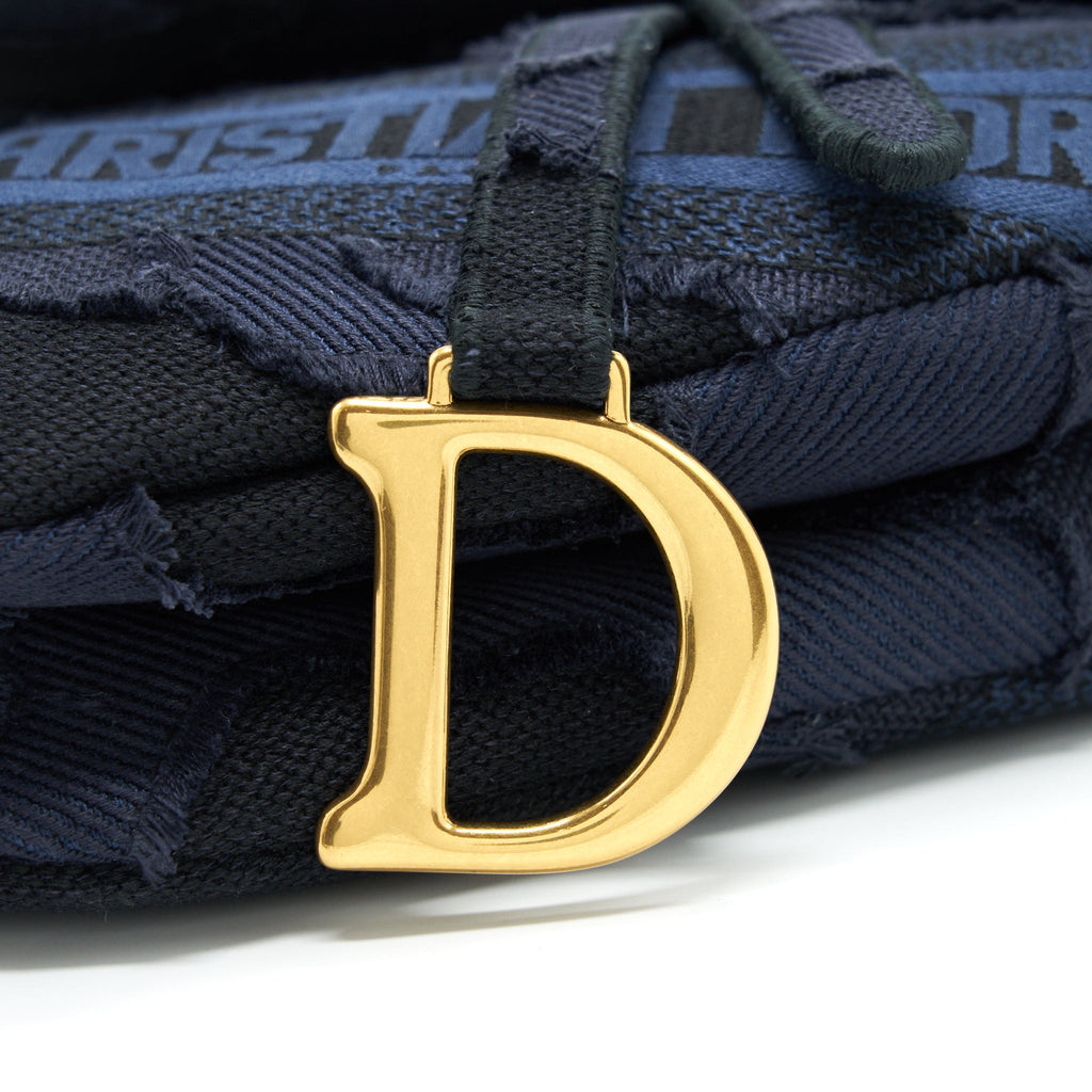 DIOR MEDIUM SADDLE BAG LIMITED EDITION NAVY GHW