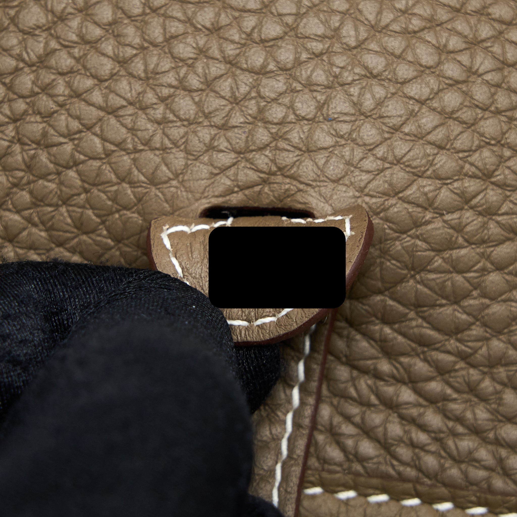 HERMES MINI EVELYN CLEMENCE ETOUPE / BLUE INDIGO GHW