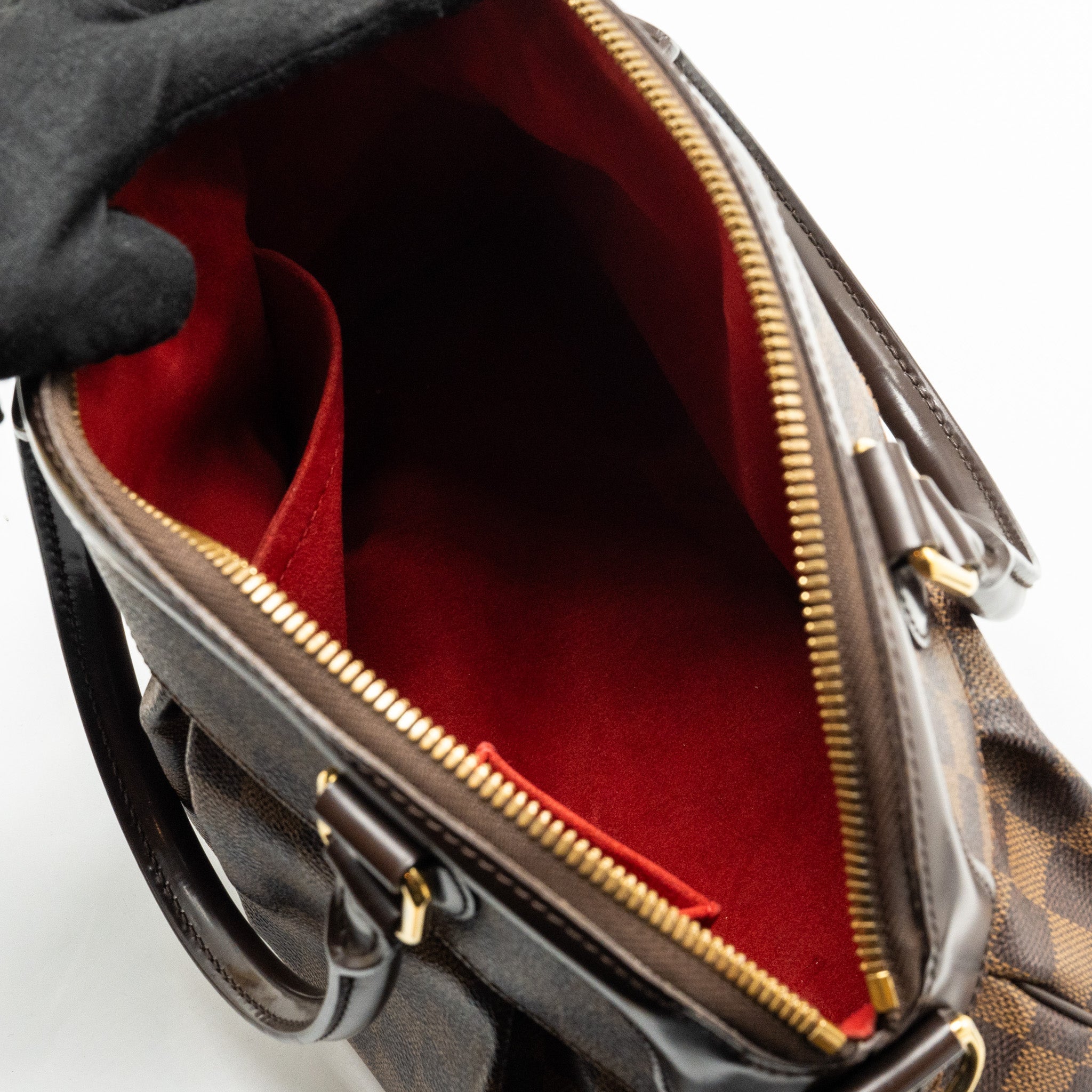 LOUIS VUITTON TREVI TOTE BAG DAMIER EBENE CANVAS GHW