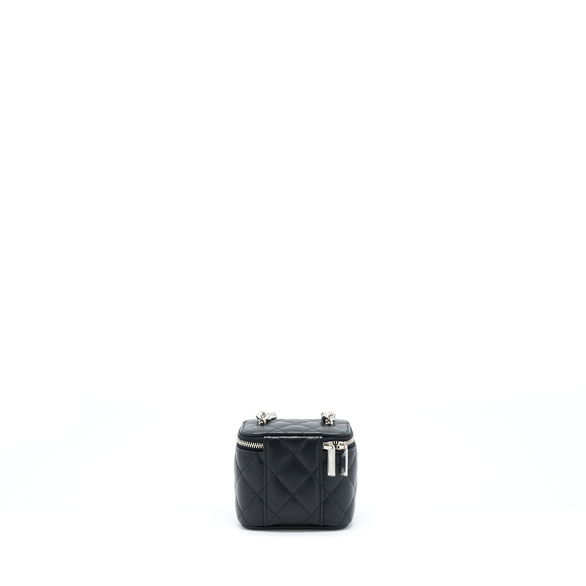 CHANEL MINI VANITY WITH GIANT CHAIN CAVIAR BLACK SHW