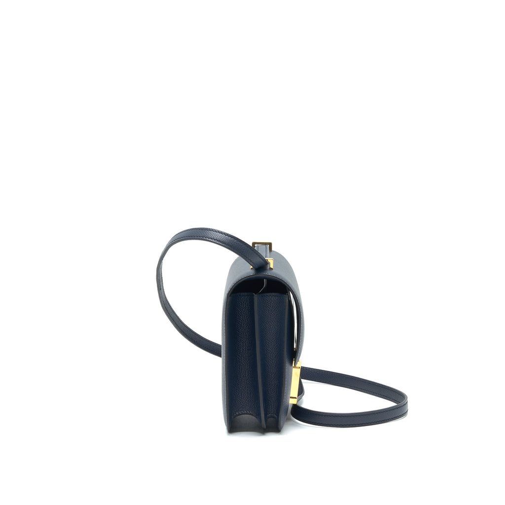 HERMES MINI CONSTANCE BLUE INDIGO GHW