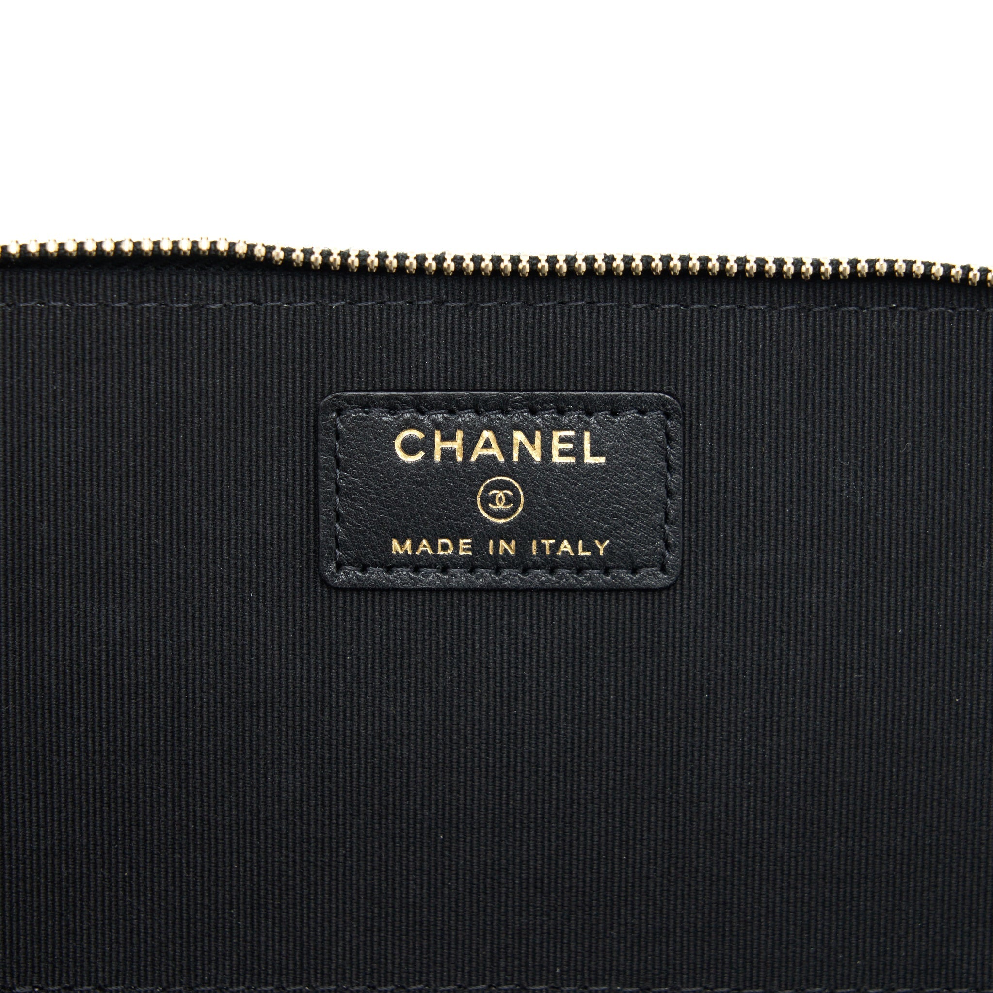 CHANEL TOP HANDLE LONG VANITY WITH CHAIN LAMBSKIN BLACK GHW