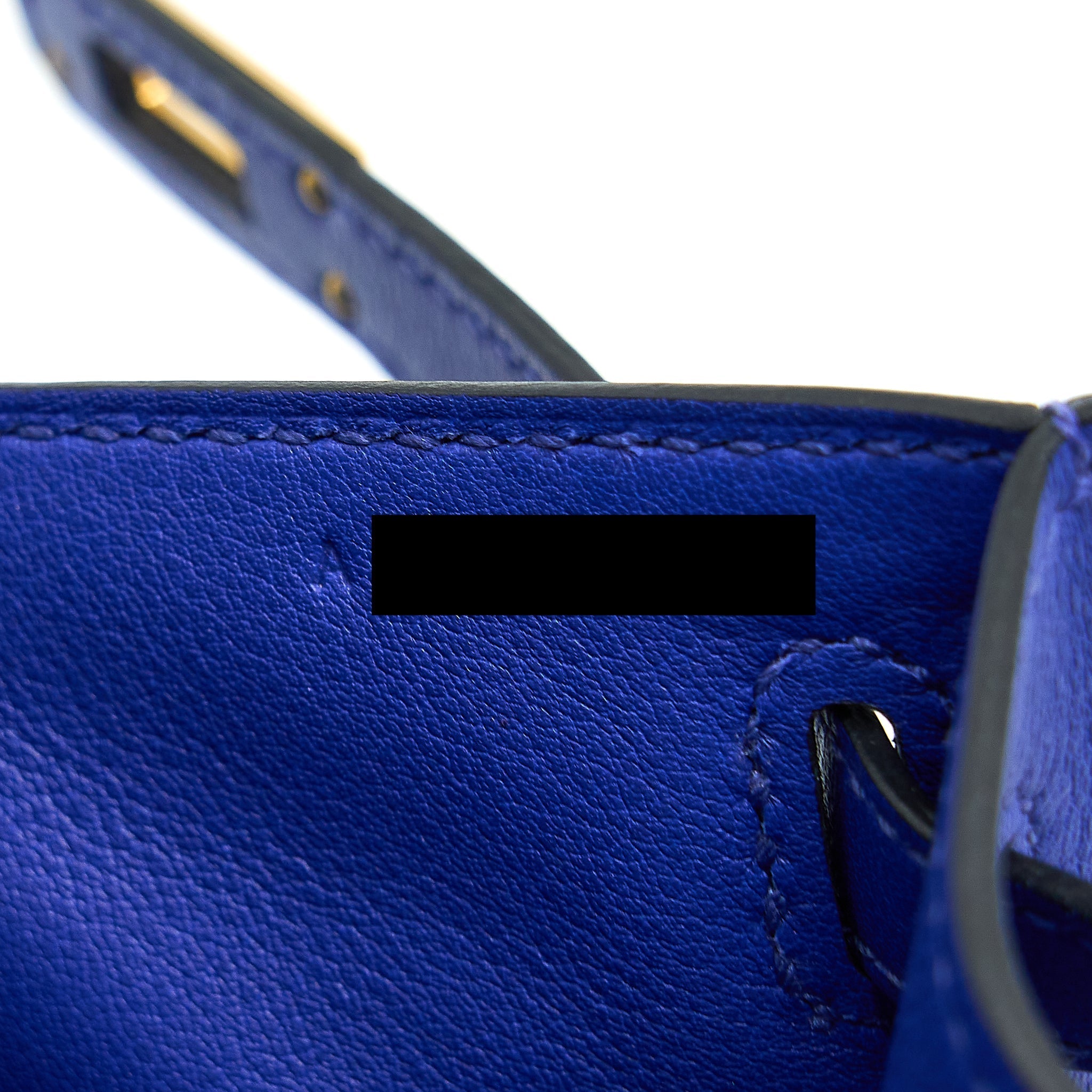 HERMES KELLY POCHETTE SWIFT BLUE ELECTRIC GHW