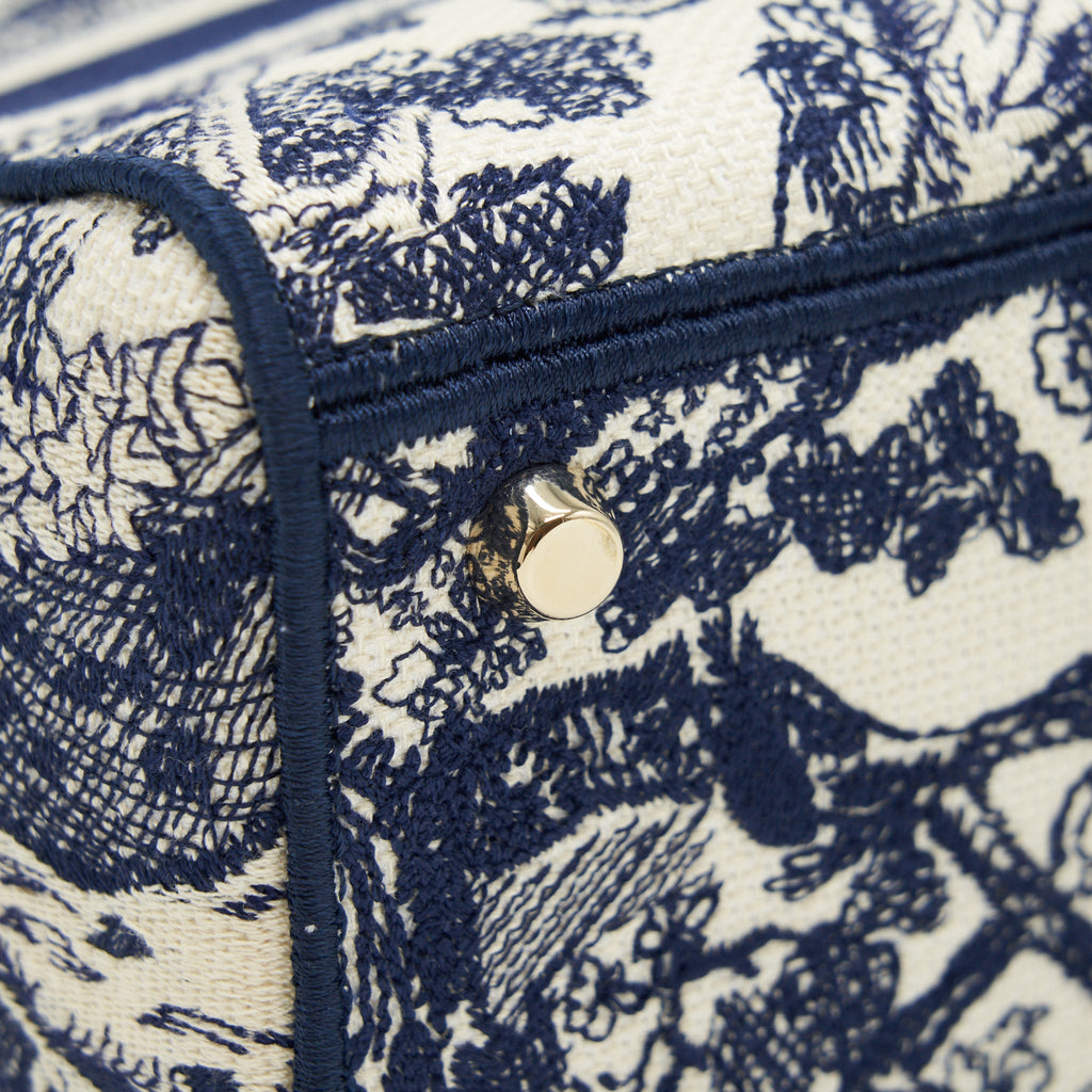 DIOR MEDIUM LADY DIOR D-LITE BAG NAVY GHW