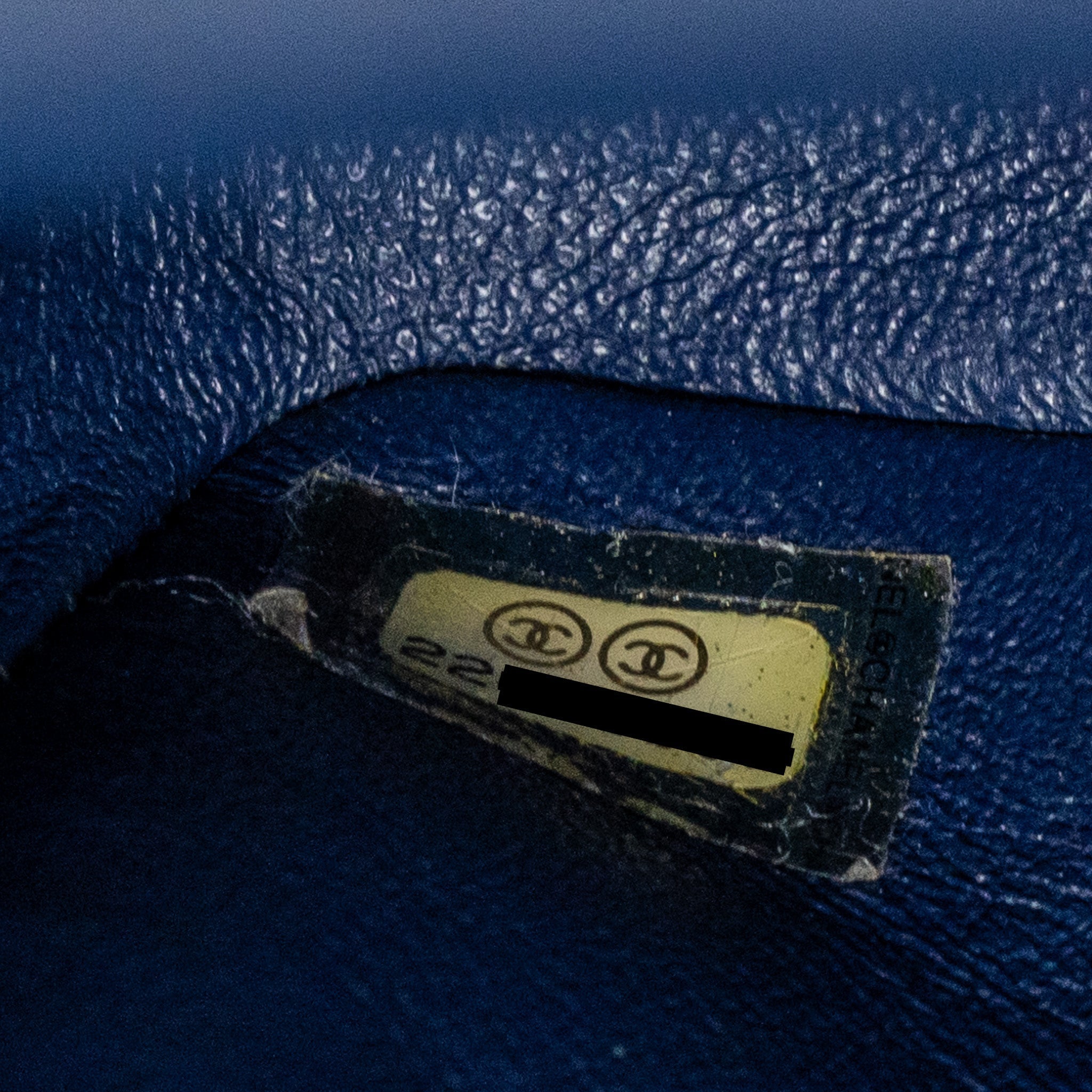 CHANEL MEDIUM CLASSIC DOUBLE FLAP BAG LAMBSKIN DARK BLUE SHW