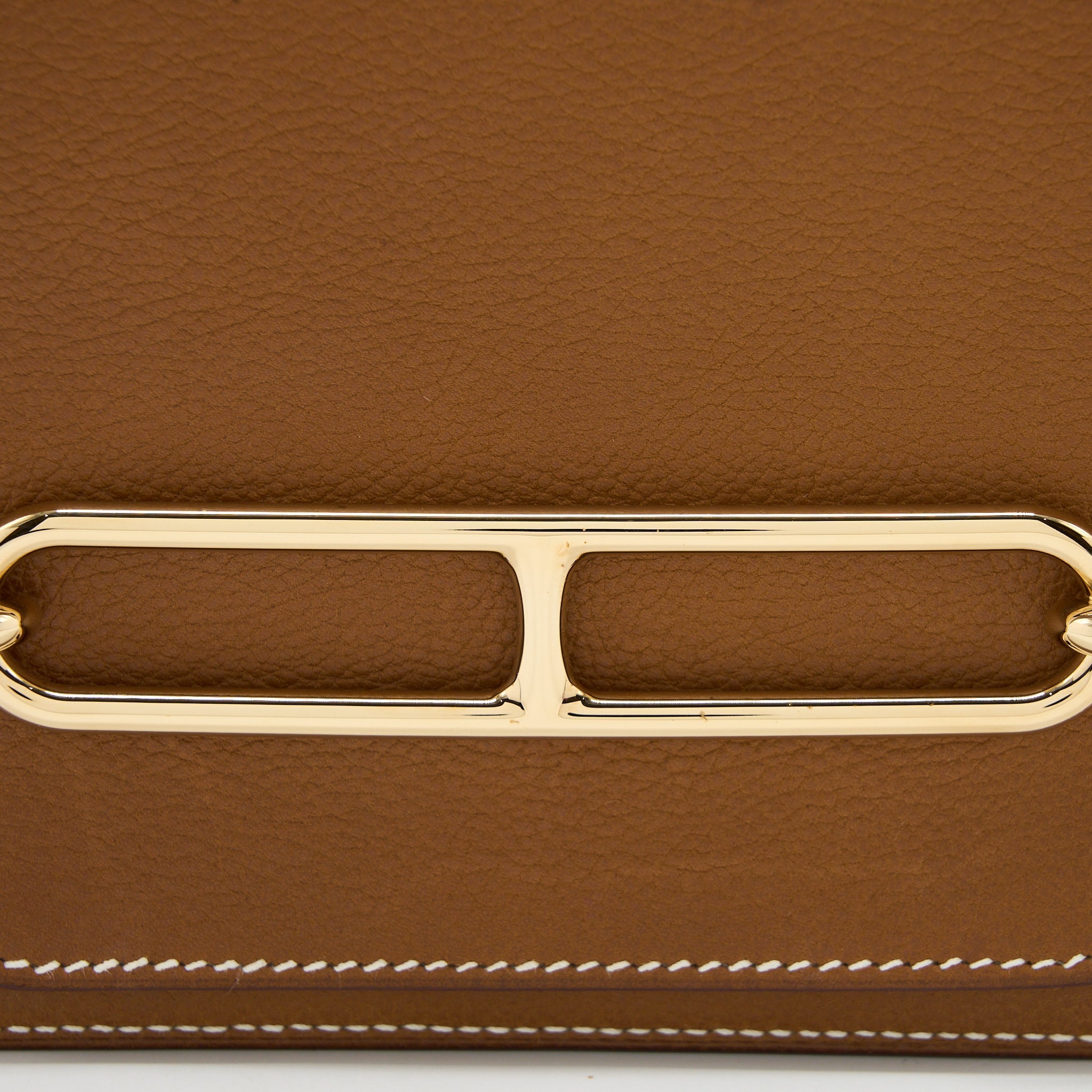 HERMES MINI ROULIS BARENIA FAUBOURG 34 FAUVE GHW