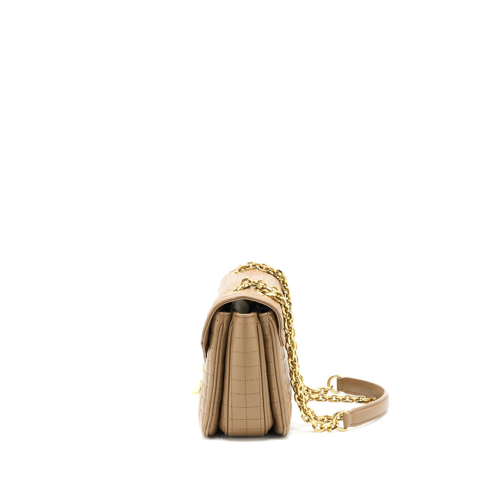 CELINE C BAG CALFSKIN LIGHT CAMEL GHW