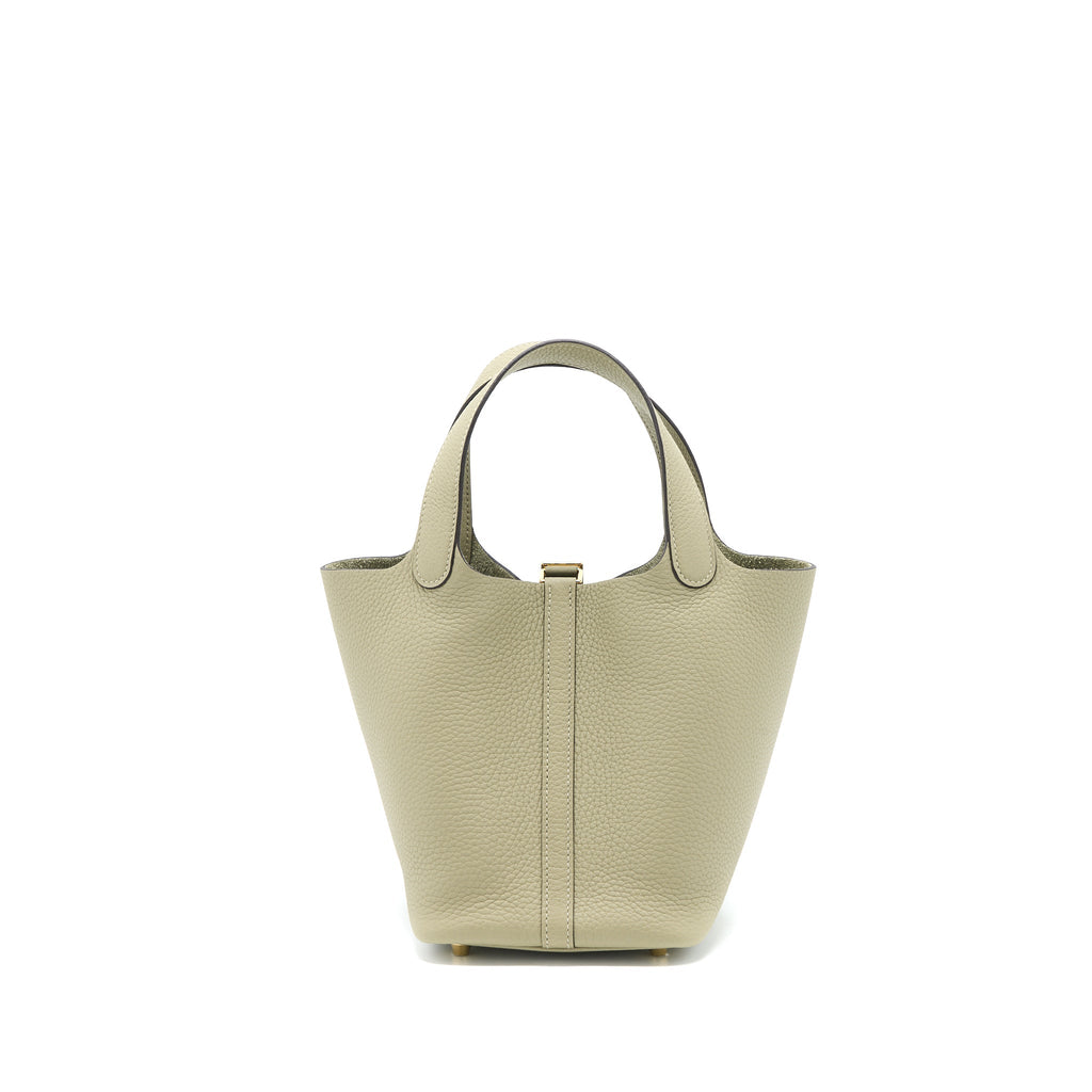 HERMES PICOTIN 18 LOCK BAG CLEMENCE SAUGE GHW