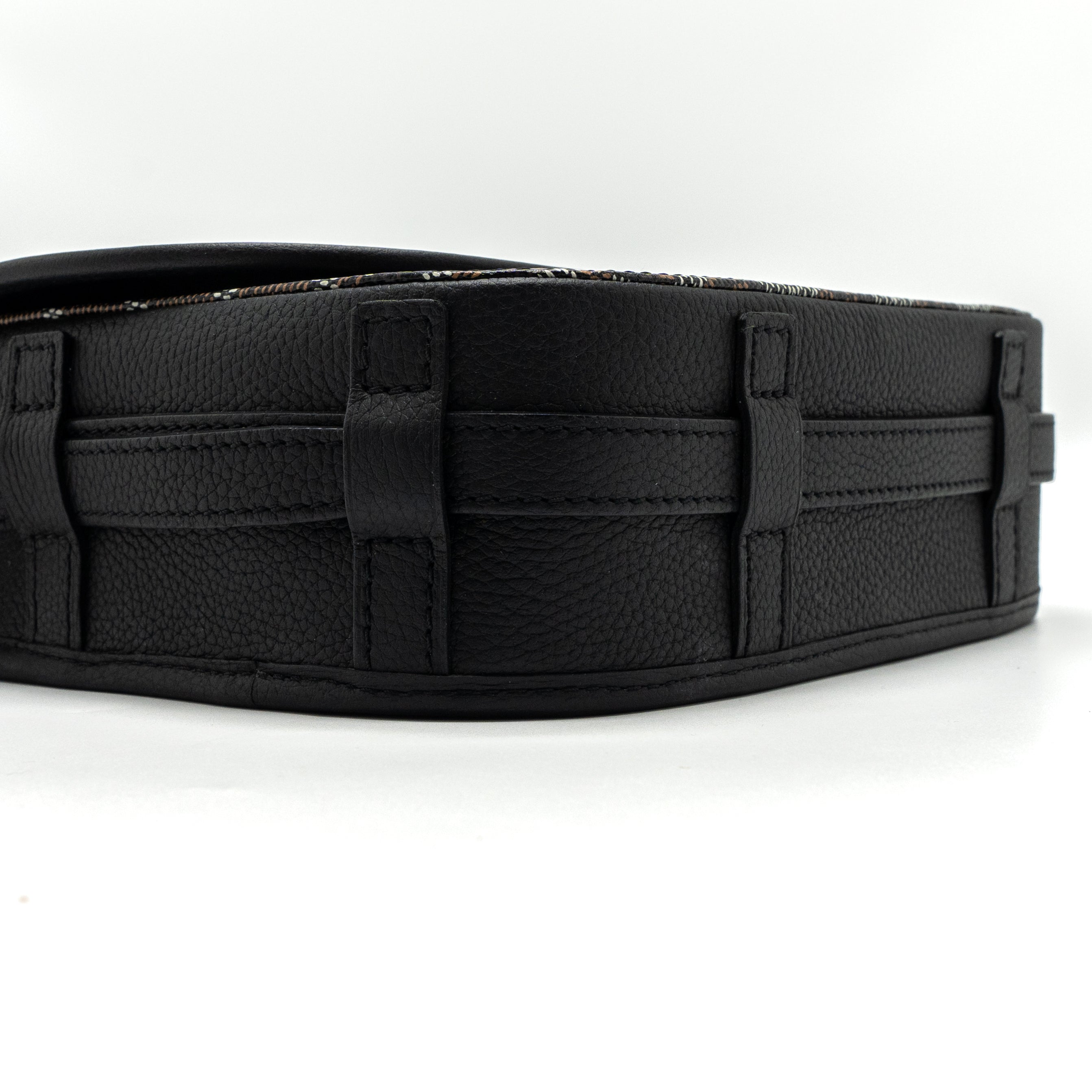 GOYARD MESSENGER BAG CALFSKIN/GOYARDINE CANVAS BLACK SHW