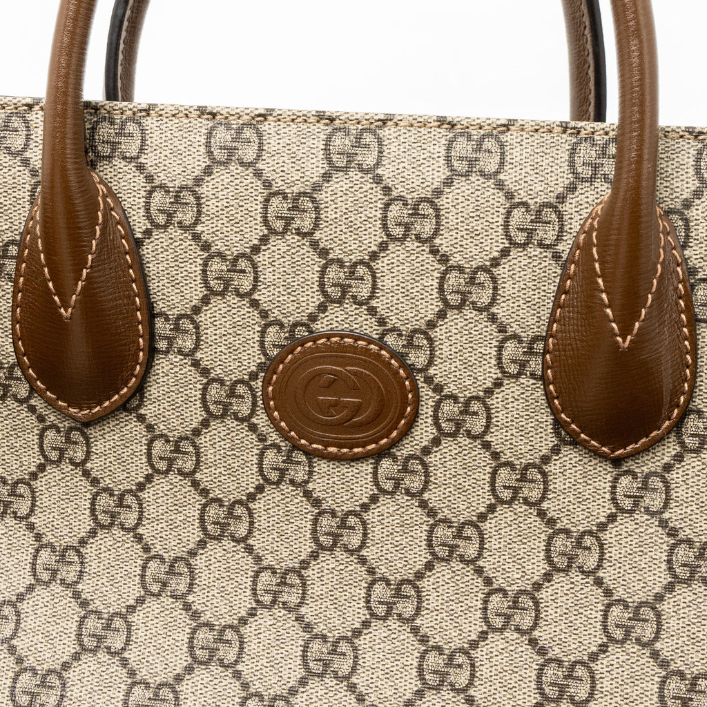 GUCCI TOTE BAG GG SUPREME CANVAS GHW