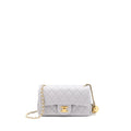CHANEL PEARL CRUSH MINI RECTANGULAR LAMBSKIN GREY BRUSHED GHW(MICROCHIP)