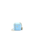 CHANEL 22S PEARL CRUSH MINI VANITY CASE LAMBSKIN LIGHT BLUE BRUSHED GHW