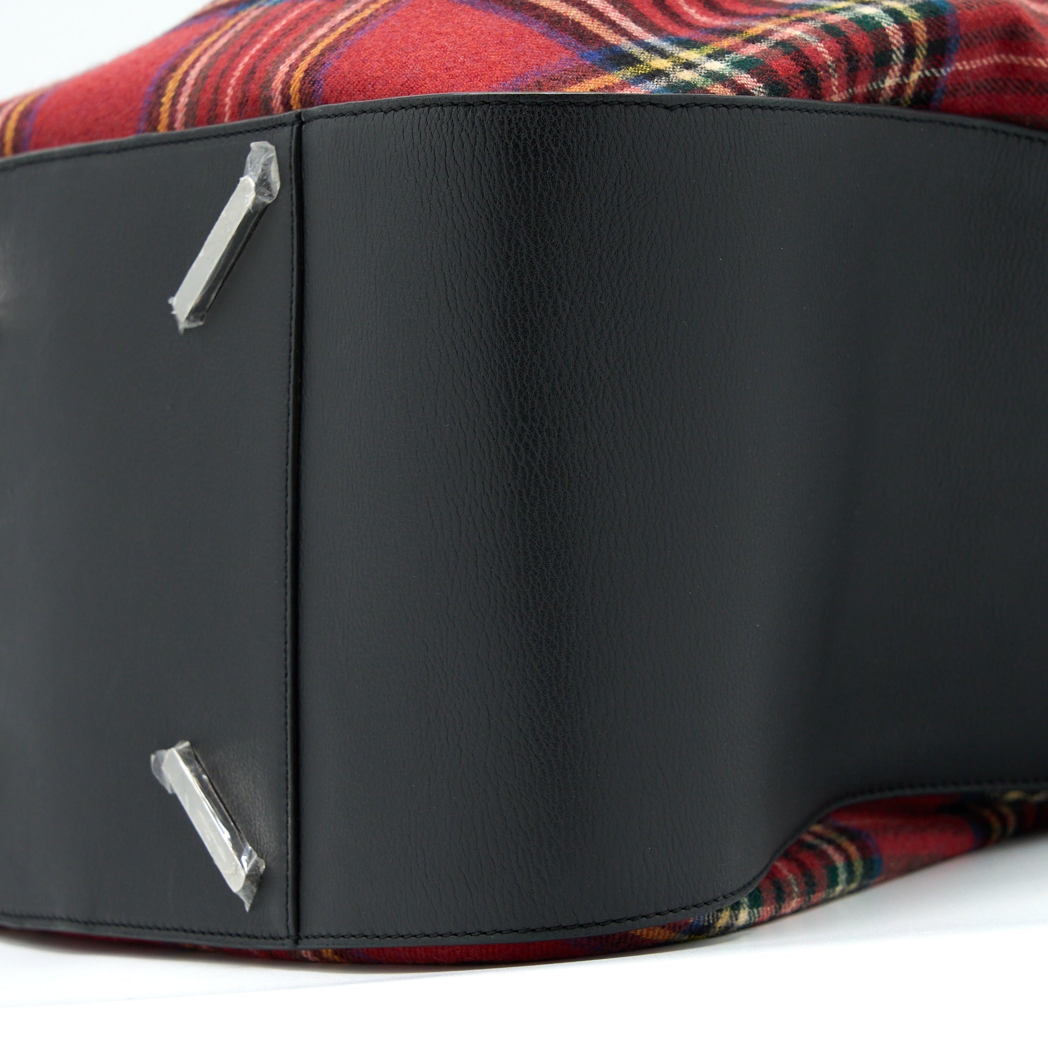 LOEWE HAMMOCK TARTAN BAG BLACK/RED TARTAN CALF/TEXTILE SHW