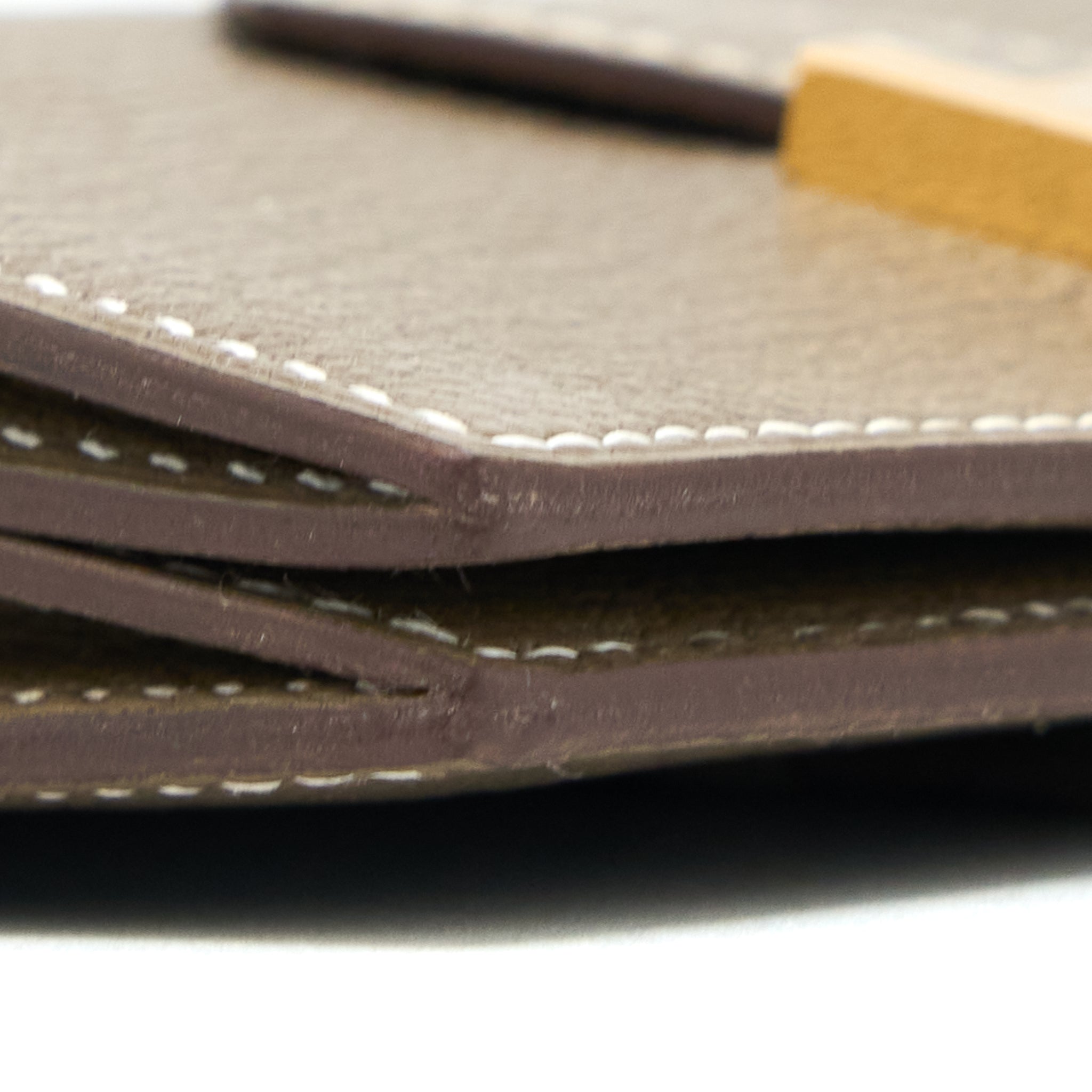HERMES BEARN MINI WALLET MYSORE GOATSKIN ETOUPE GHW