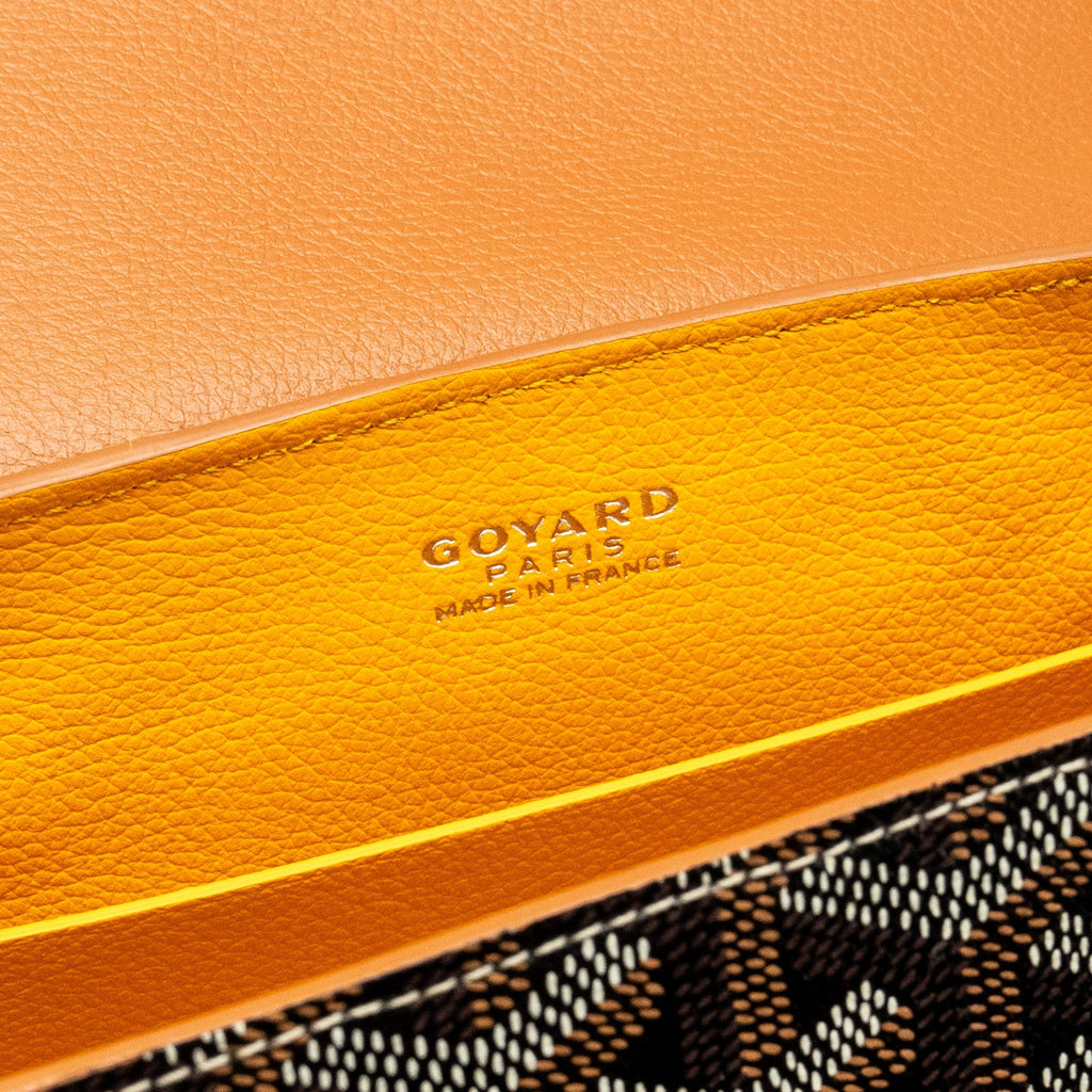 GOYARD MINI SAIGON GOYARDINE CANVAS/CALFSKIN BLACK/TAN SHW