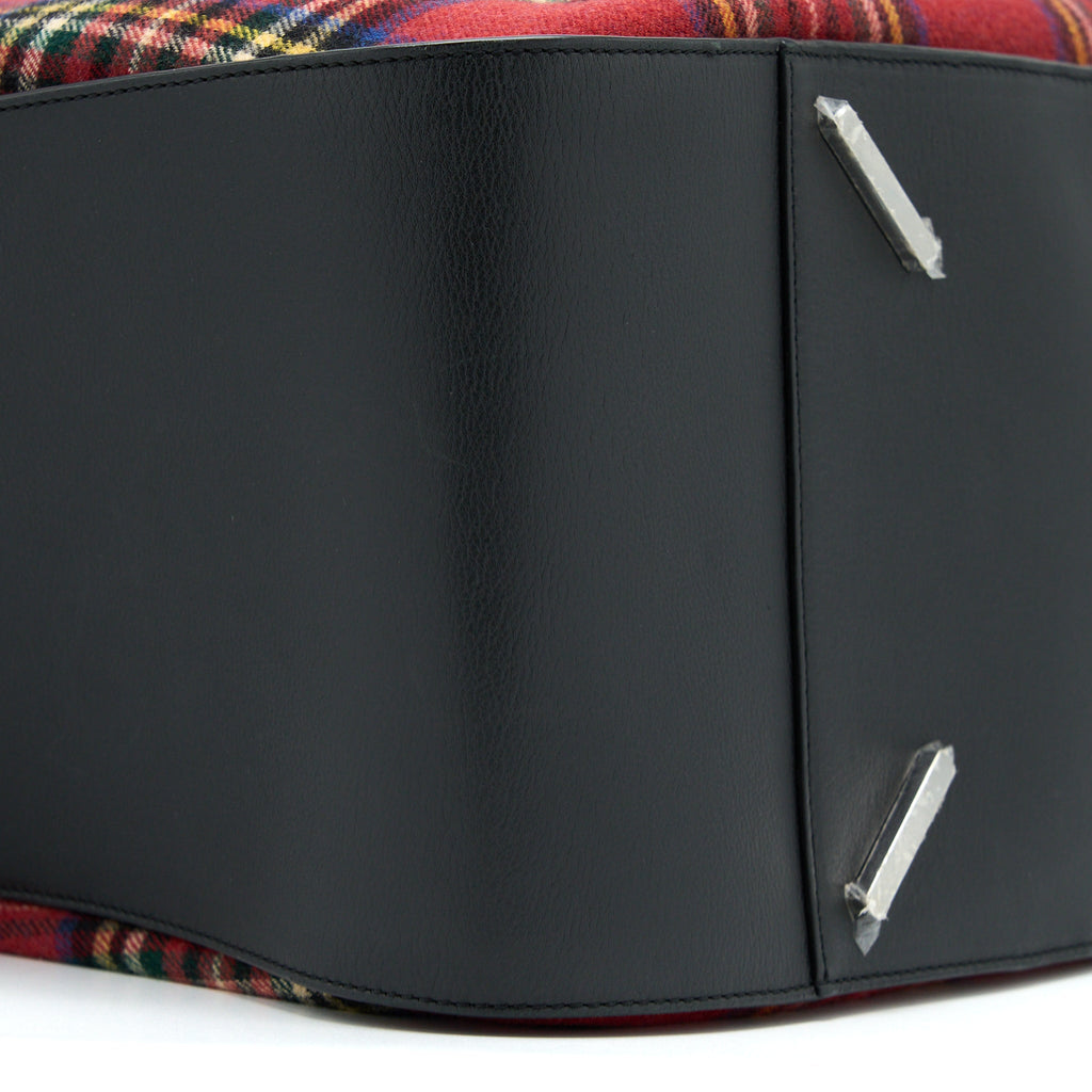 LOEWE HAMMOCK TARTAN BAG BLACK/RED TARTAN CALF/TEXTILE SHW
