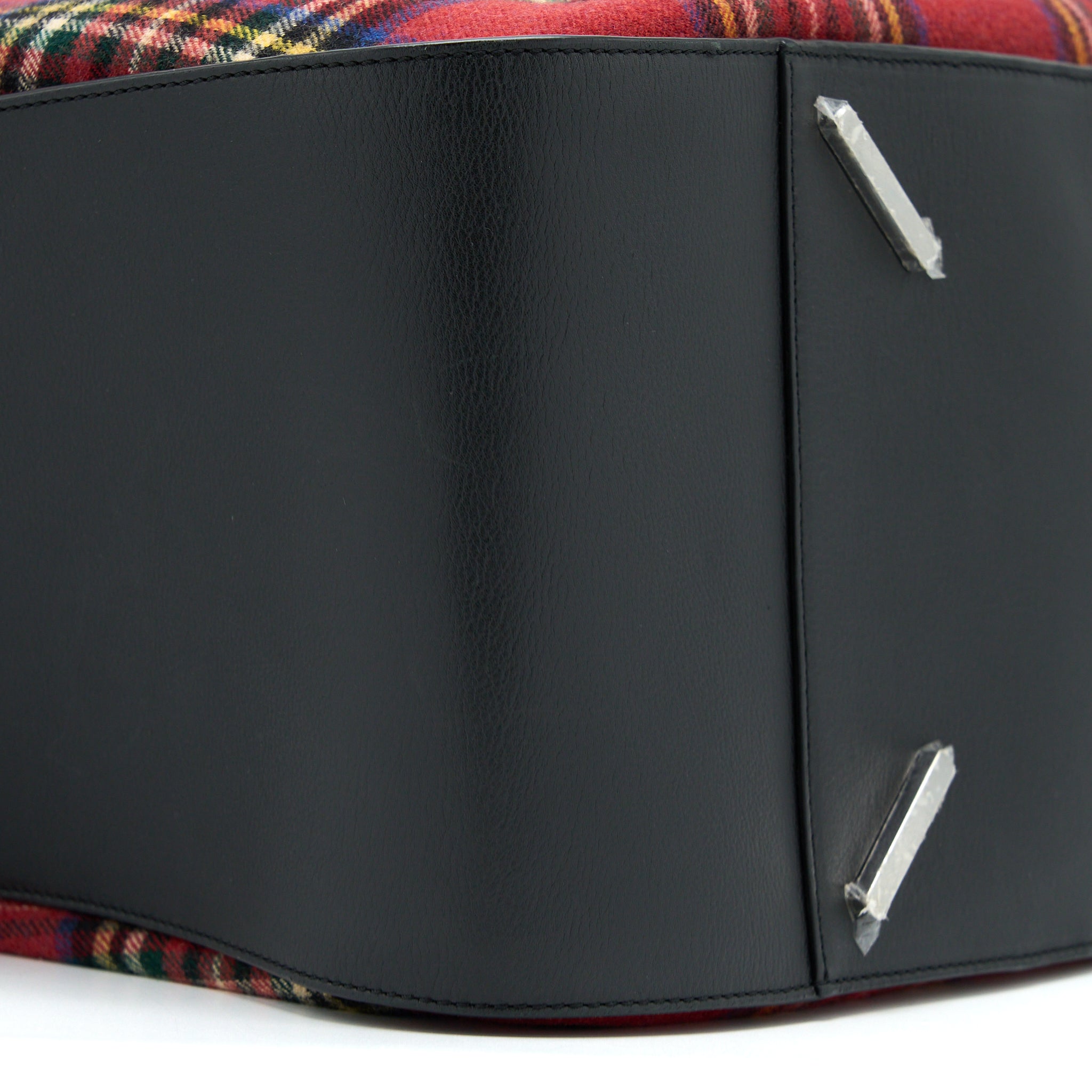 LOEWE HAMMOCK TARTAN BAG BLACK/RED TARTAN CALF/TEXTILE SHW