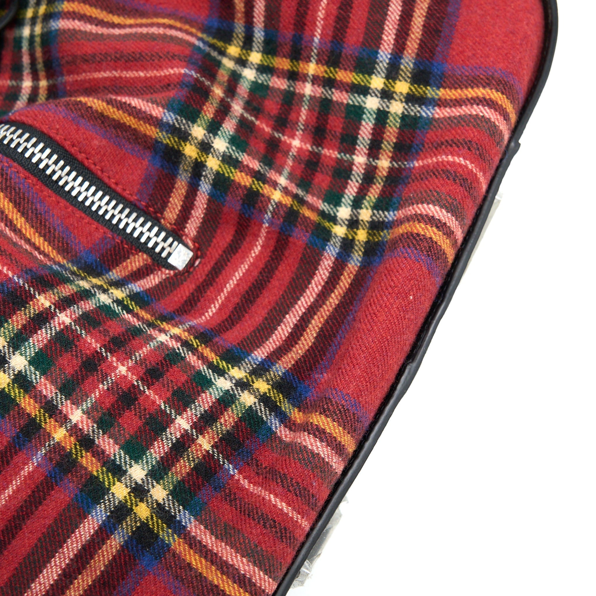 LOEWE HAMMOCK TARTAN BAG BLACK/RED TARTAN CALF/TEXTILE SHW