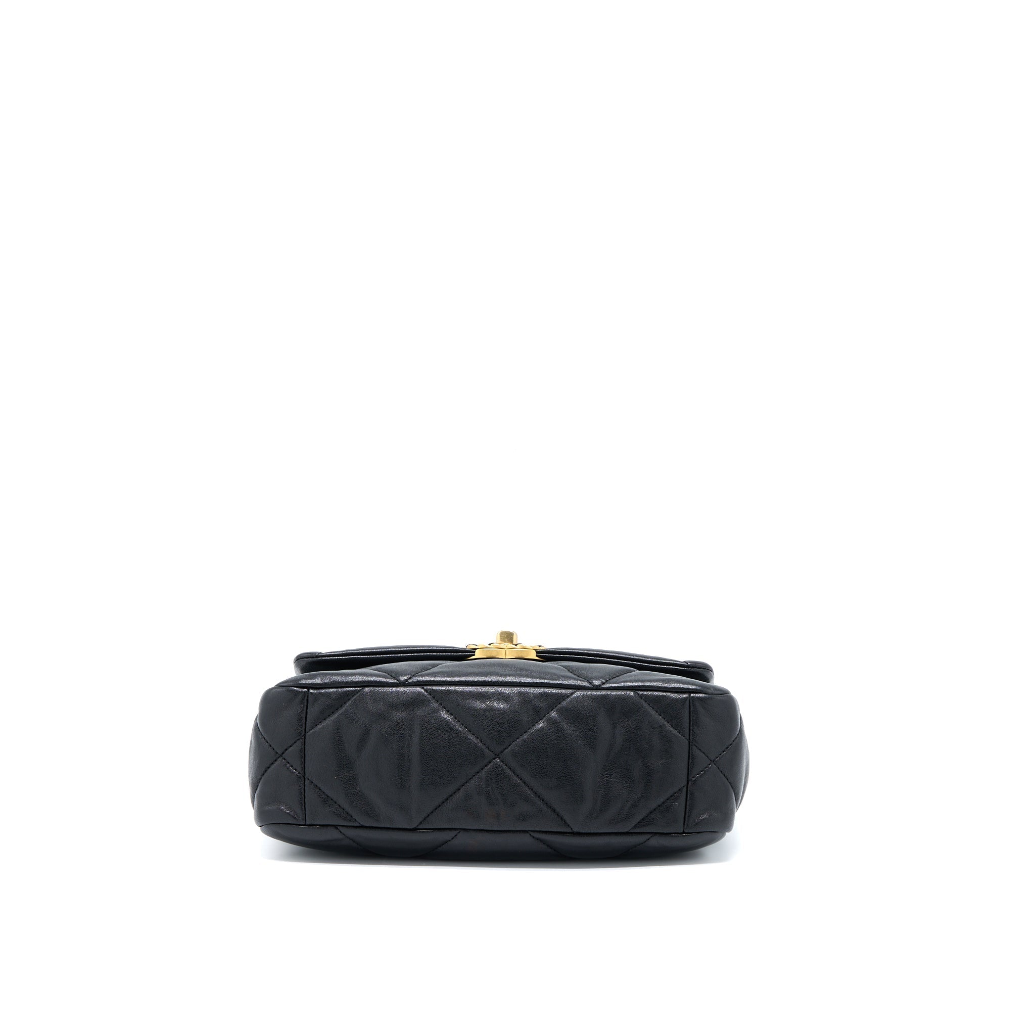 CHANEL SMALL 19 BAG GOATSKIN BLACK MULTICOLOUR HARDWARE
