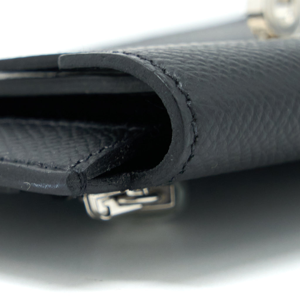 HERMES KELLY POCKET COMPACT EPSOM BLACK SHW