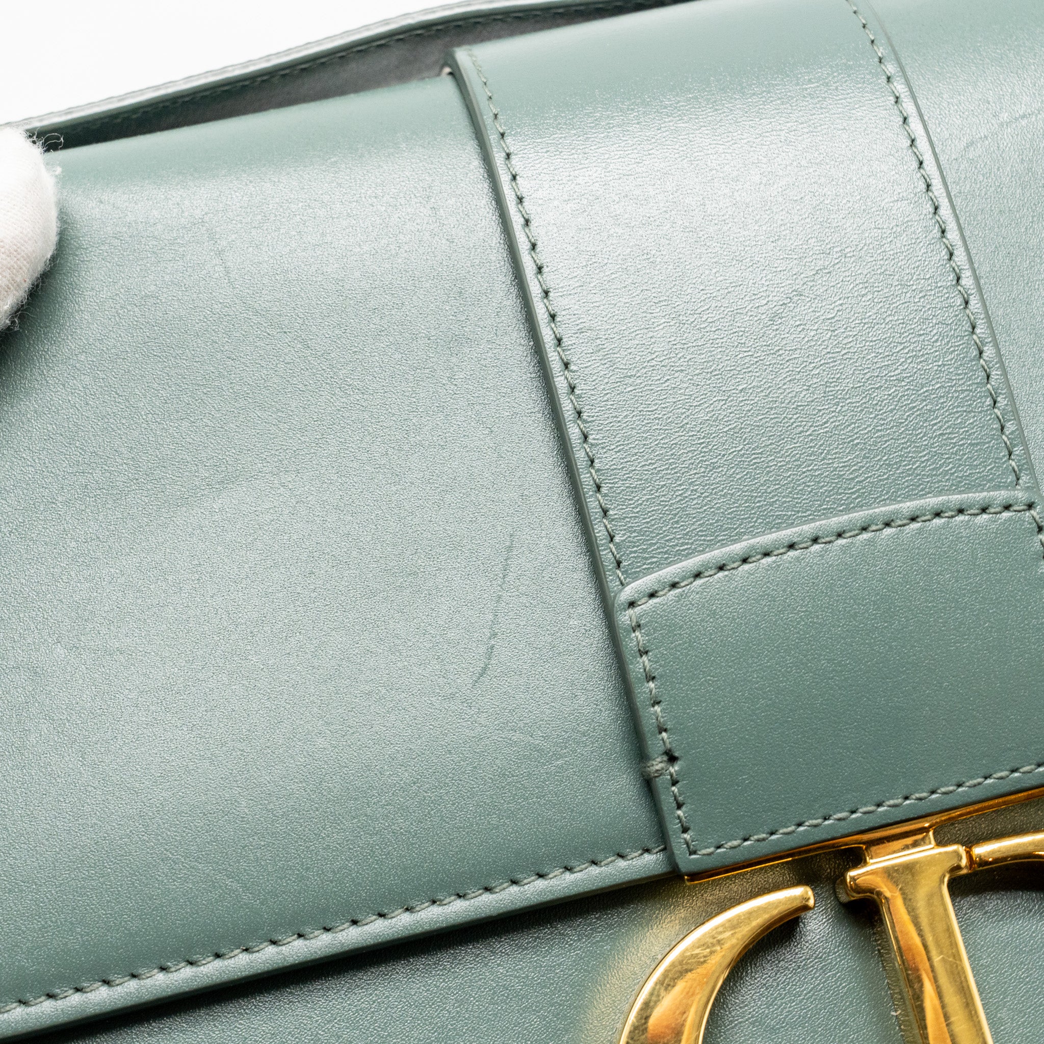 DIOR 30 MONTAIGNE MEDIUM FLAP BAG CALFSKIN GREEN GHW