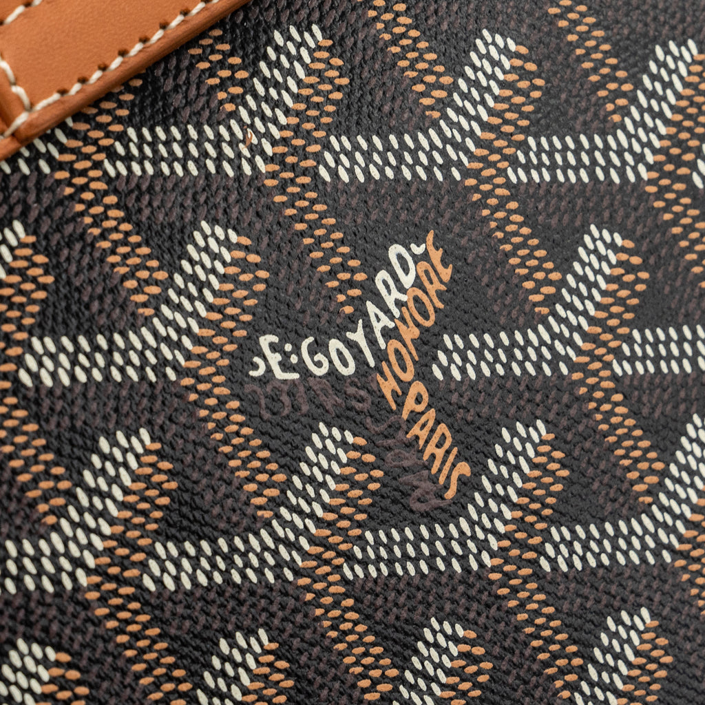 GOYARD MINI STRUCTURE SAIGON BAG CANVAS/CALFSKIN BLACK/TAN SHW