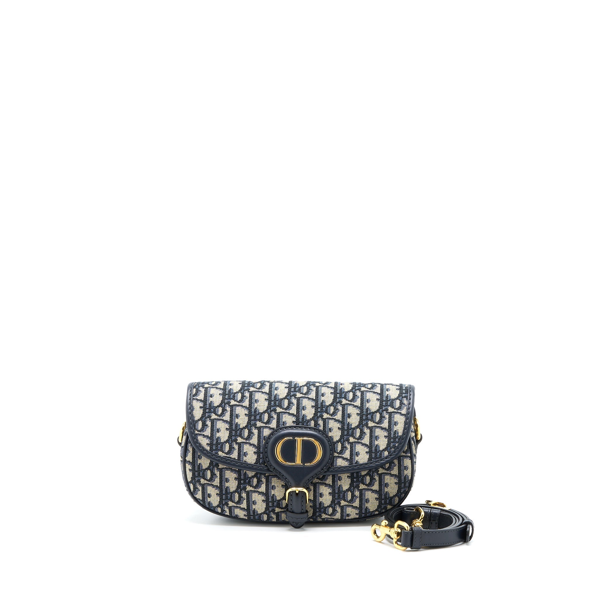 DIOR BOBBY EAST-WEST BAG BLUE OBLIQUE JACQUARD GHW