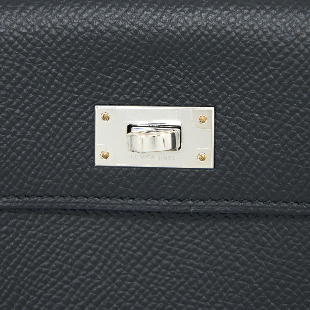 HERMES KELLY POCKET COMPACT EPSOM BLACK SHW