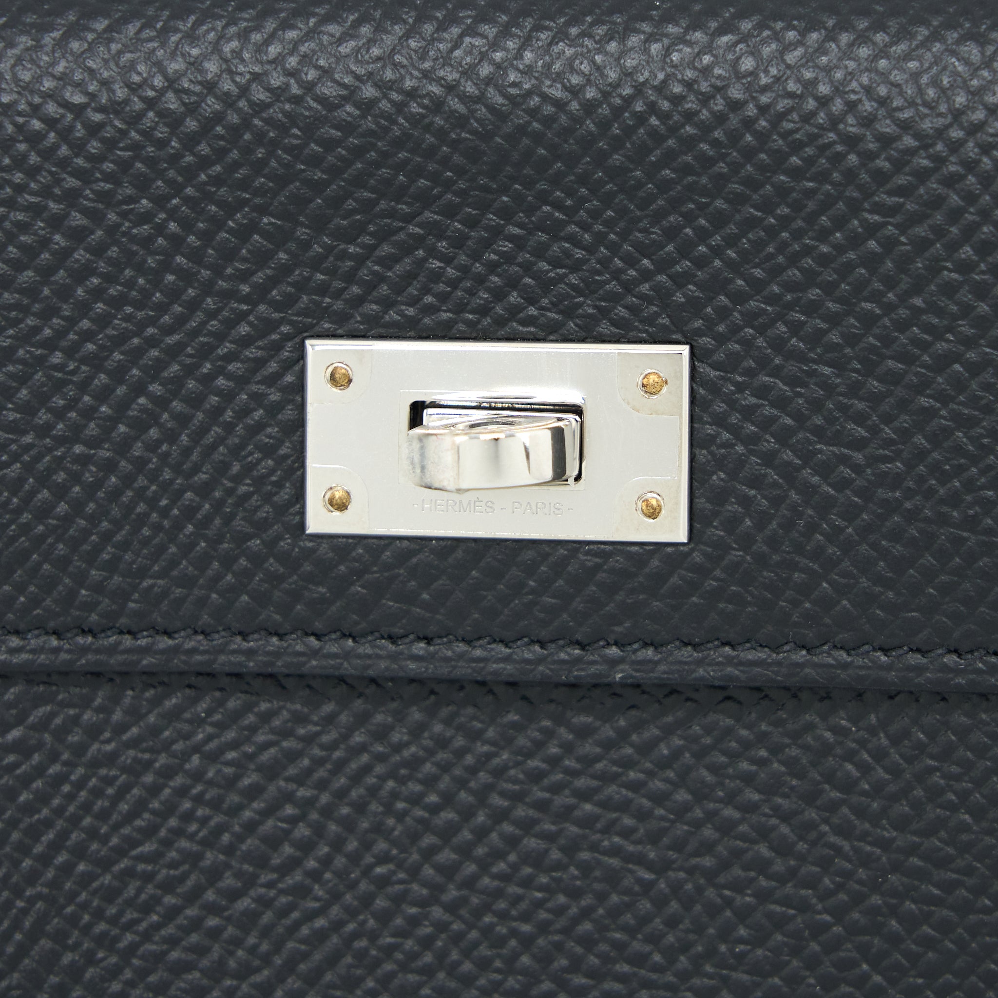 HERMES KELLY POCKET COMPACT EPSOM BLACK SHW