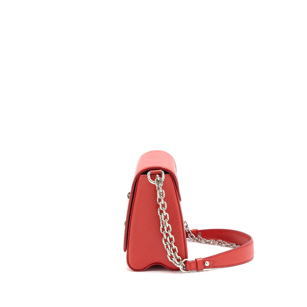 LOUIS VUITTON TWIST BAG MM RED SHW