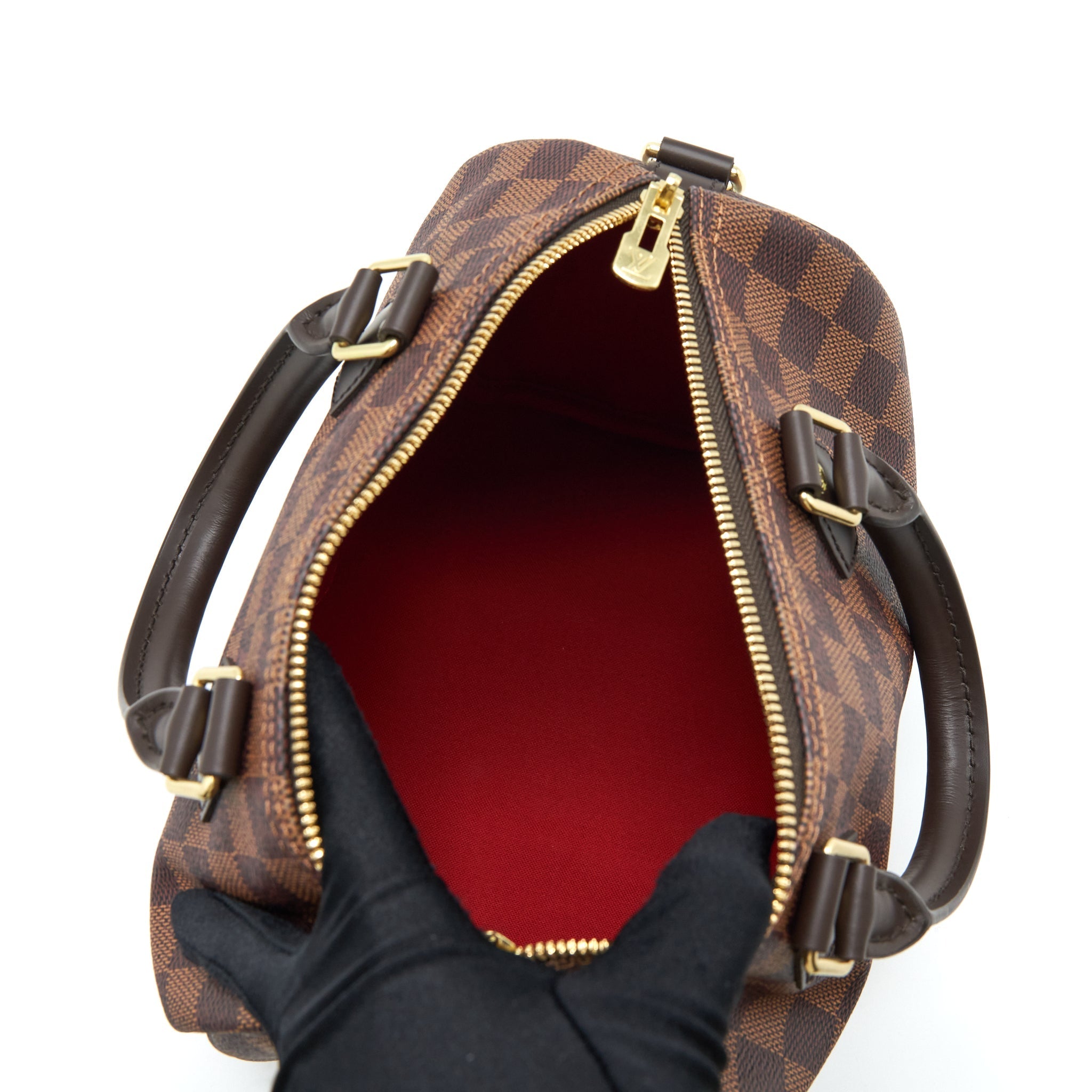 LOUIS VUITTON SPEEDY BANDOULIERE 25 DAMIER EBENE CANVAS GHW