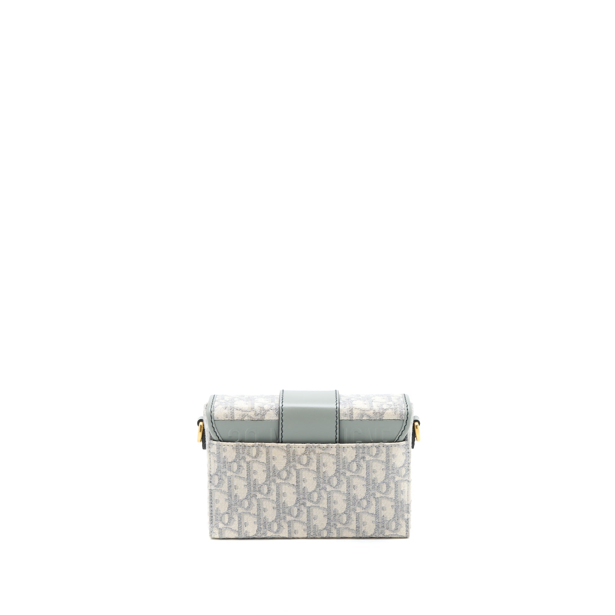 DIOR 30 MONTAIGNE MINI BOX BAG GREY OBLIQUE JACQUARD GHW