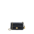 CHANEL PEARL CRUSH MINI RECTANGULAR FLAP BAG LAMBSKIN BLACK BRUSHED GHW (MICROCHIP)
