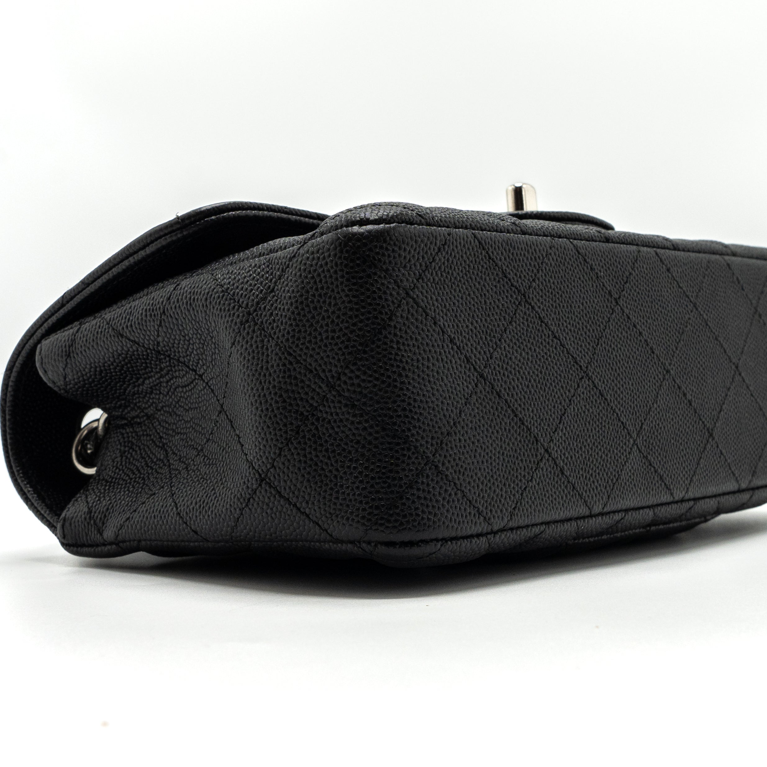 CHANEL CLASSIC MINI RECTANGULAR FLAP BAG CAVIAR BLACK SHW