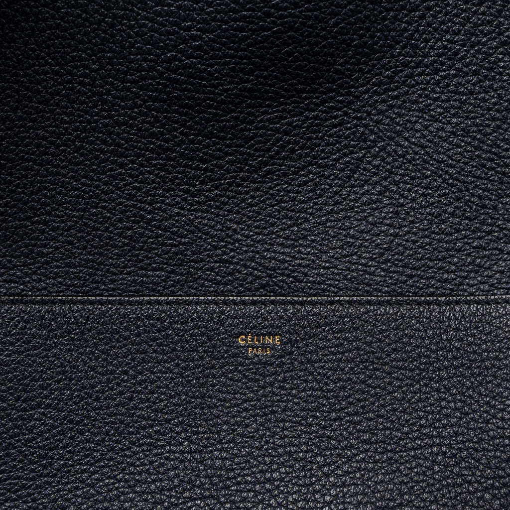 CELINE SANGLE BUCKET BAG CALFSKIN NAVY GHW