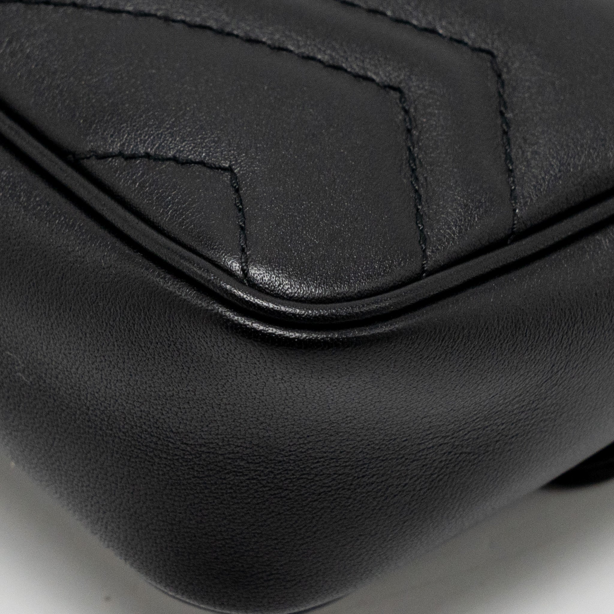 GUCCI MINI GG MARMONT CALFSKIN BLACK GHW