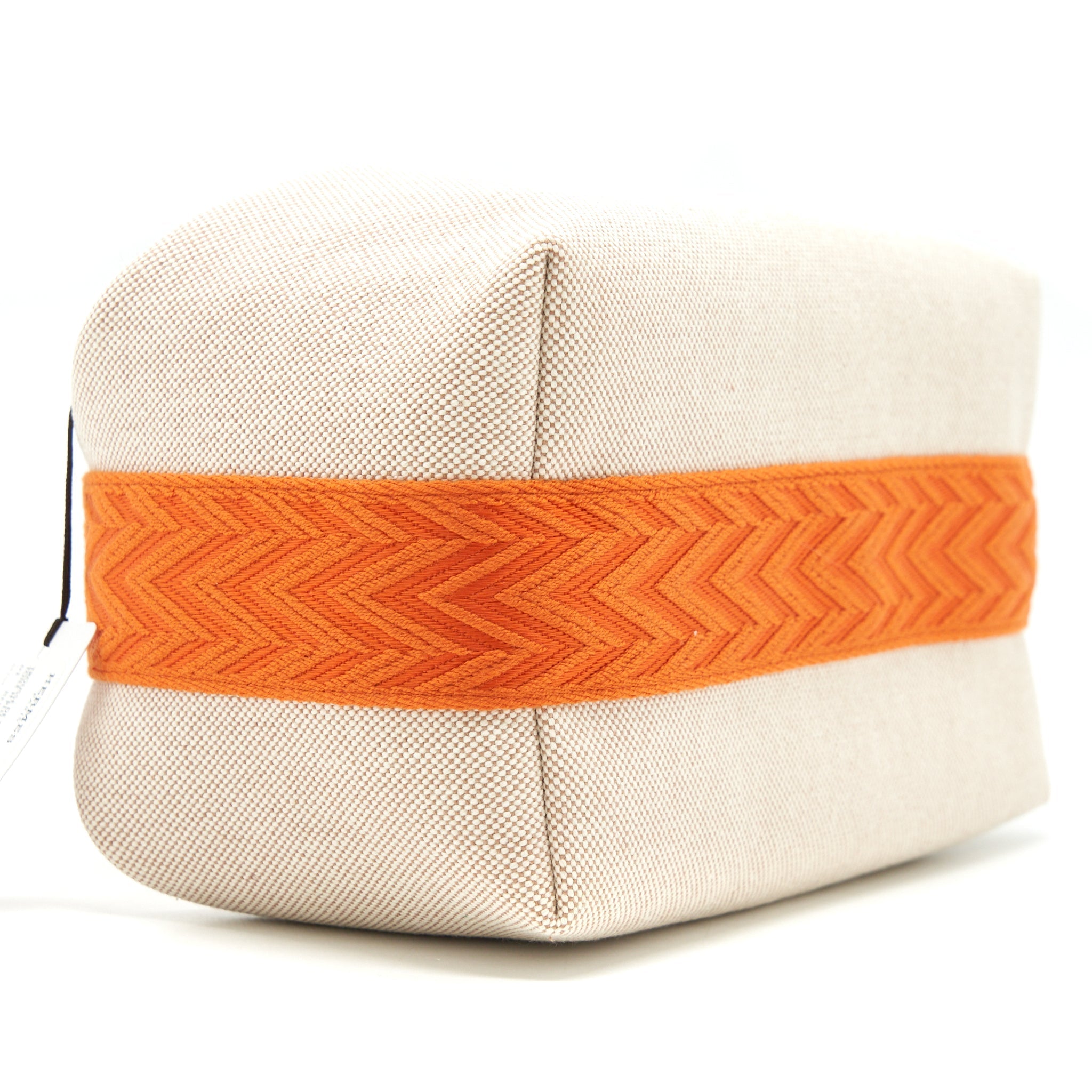 HERMES TROUSSE DE TOILETTE BRIDE A BRAC PETIT MODELE BEIGE/ORANGE