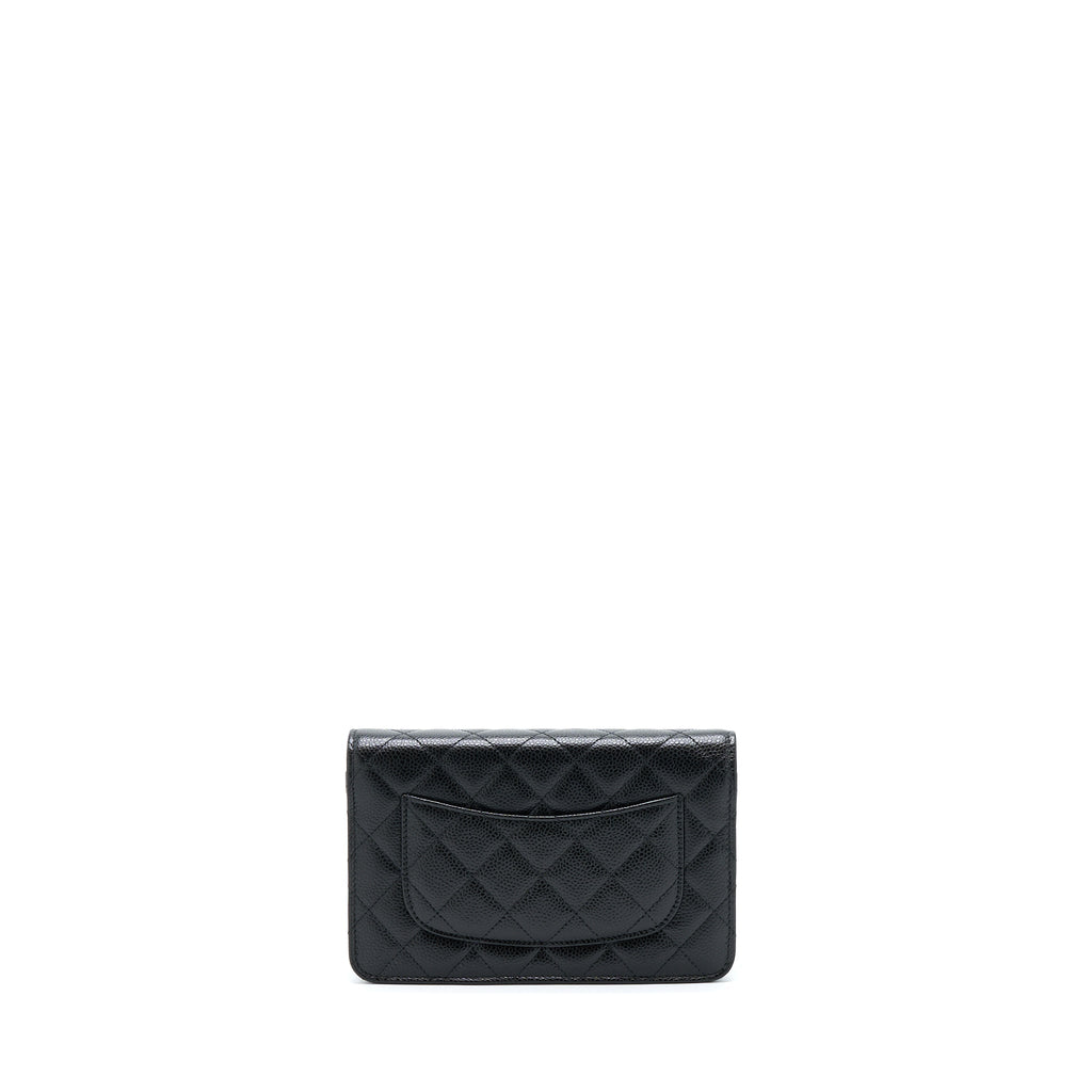 CHANEL CLASSIC WALLET ON CHAIN CAVIAR BLACK GHW