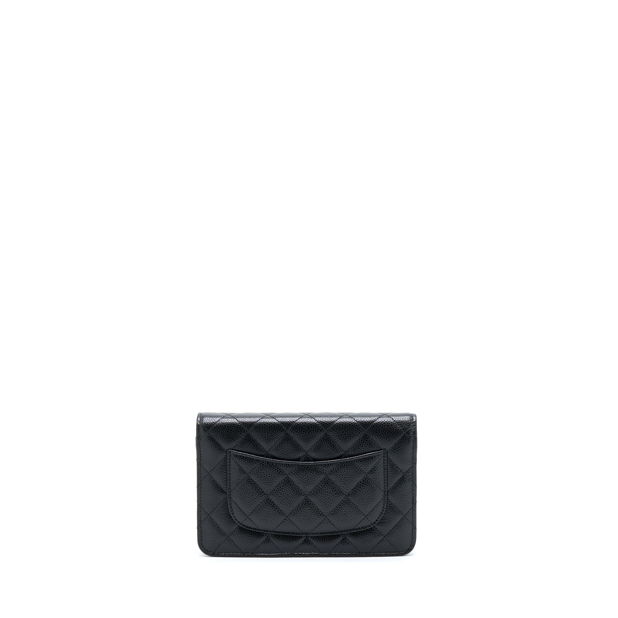 CHANEL CLASSIC WALLET ON CHAIN CAVIAR BLACK GHW