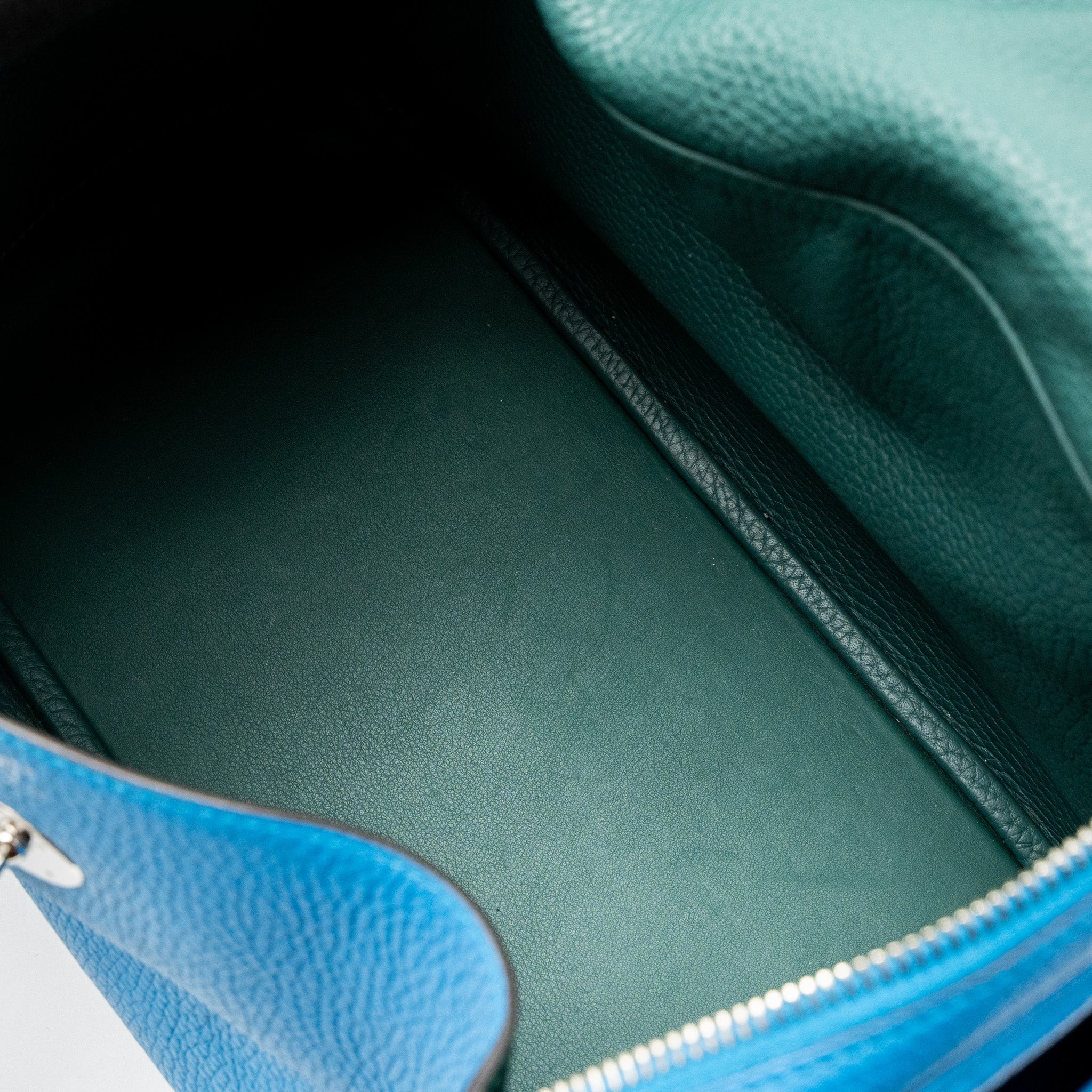 HERMES LINDY 30 CLEMENCE BLUE ZANZIBAR/MALACHITE SHW