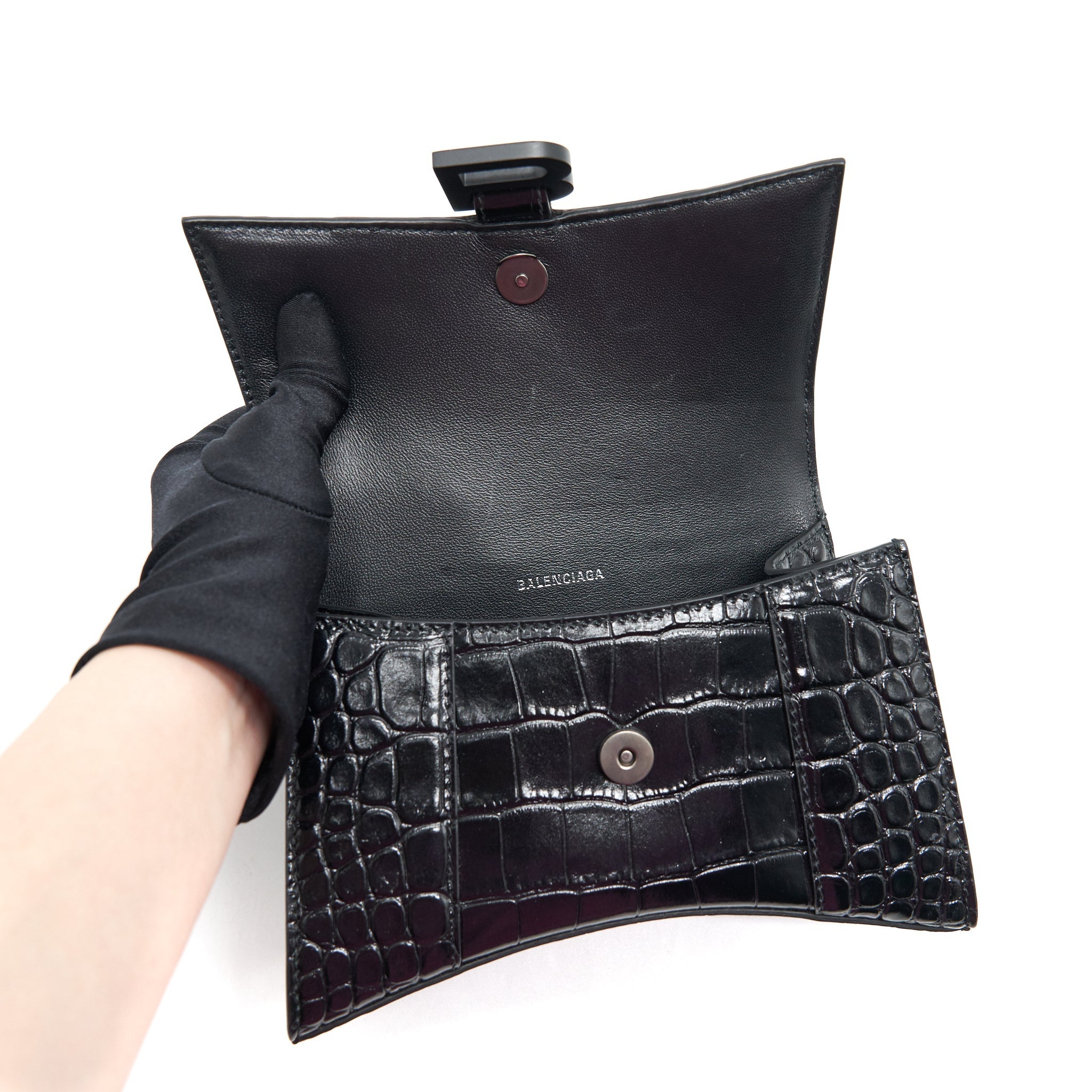 BALENCIAGA HOURGLASS XS SO BLACK