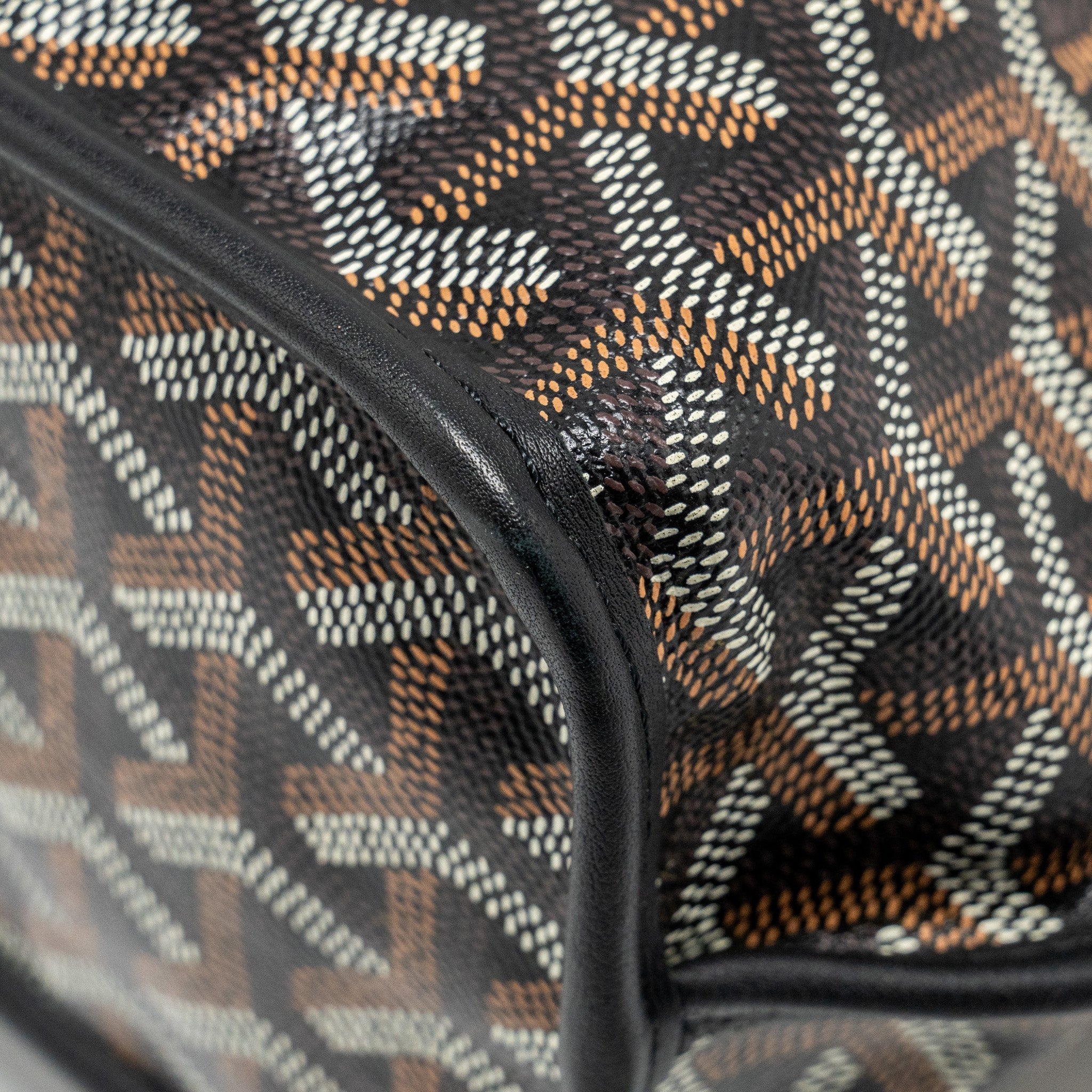 GOYARD MINI ANJOU TOTE GOYARDLINE CANVAS/ CALFSKIN BLACK SHW