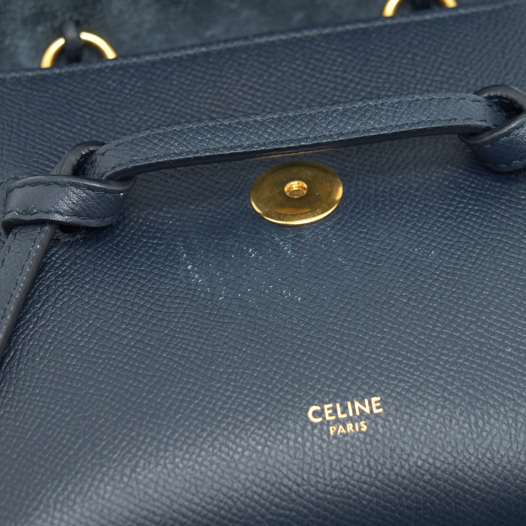 CELINE PICO BELT BAG GRAINED CALFSKIN NAVY GHW